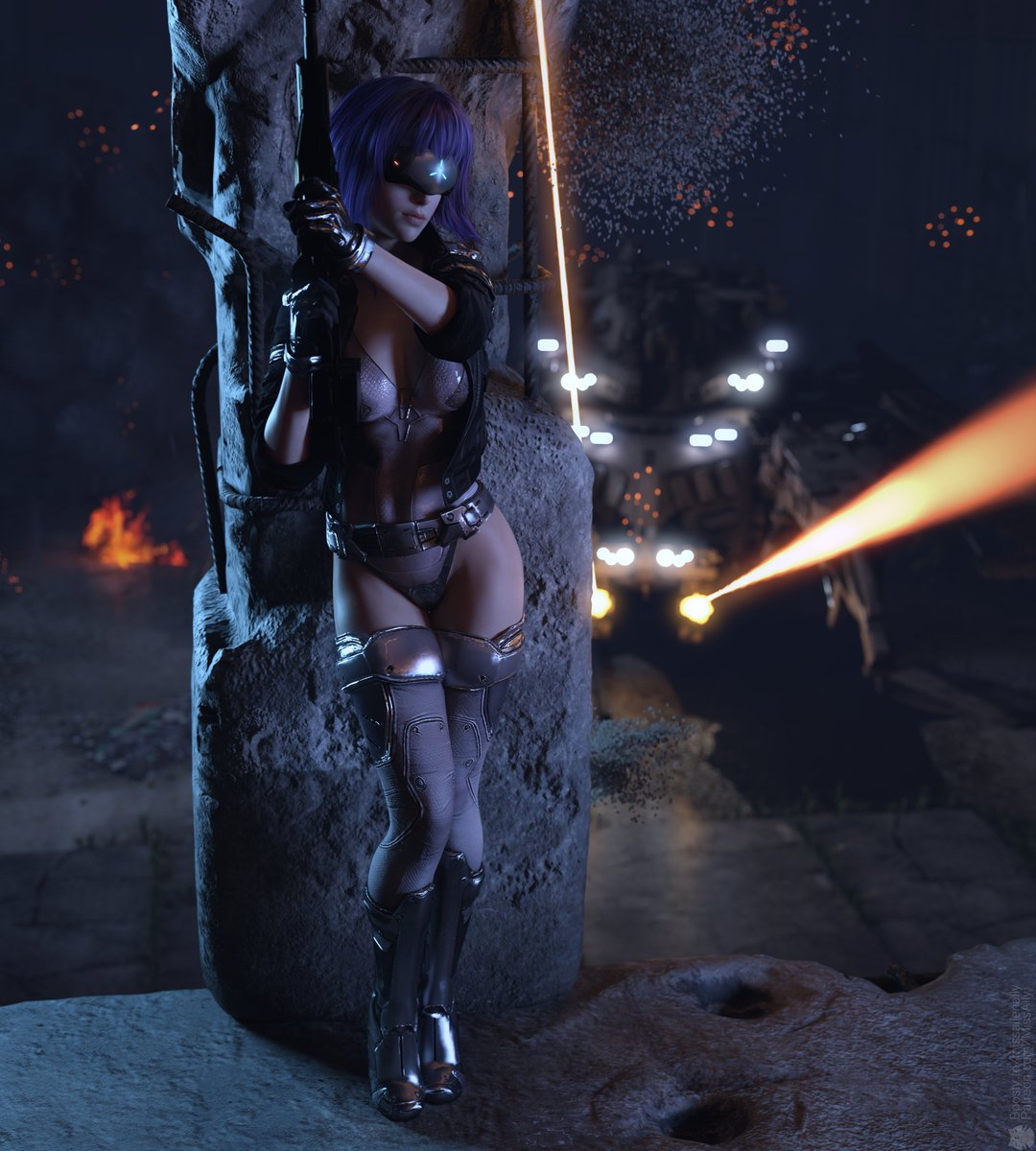 Motoko Kusanagi Ghost in the Shell  Cyberpunk Android Manga Anime