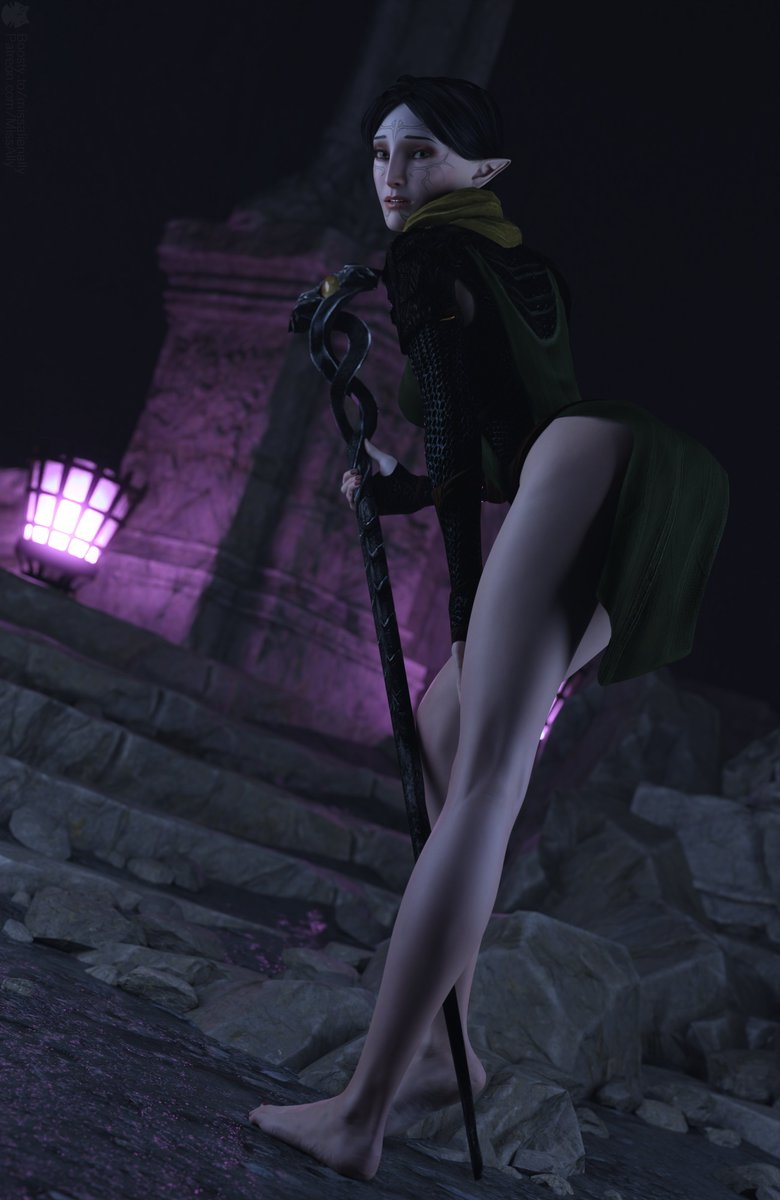 Merrill Dragon Age Artistic 3D Renderings  Fantasy Elf Magic 2