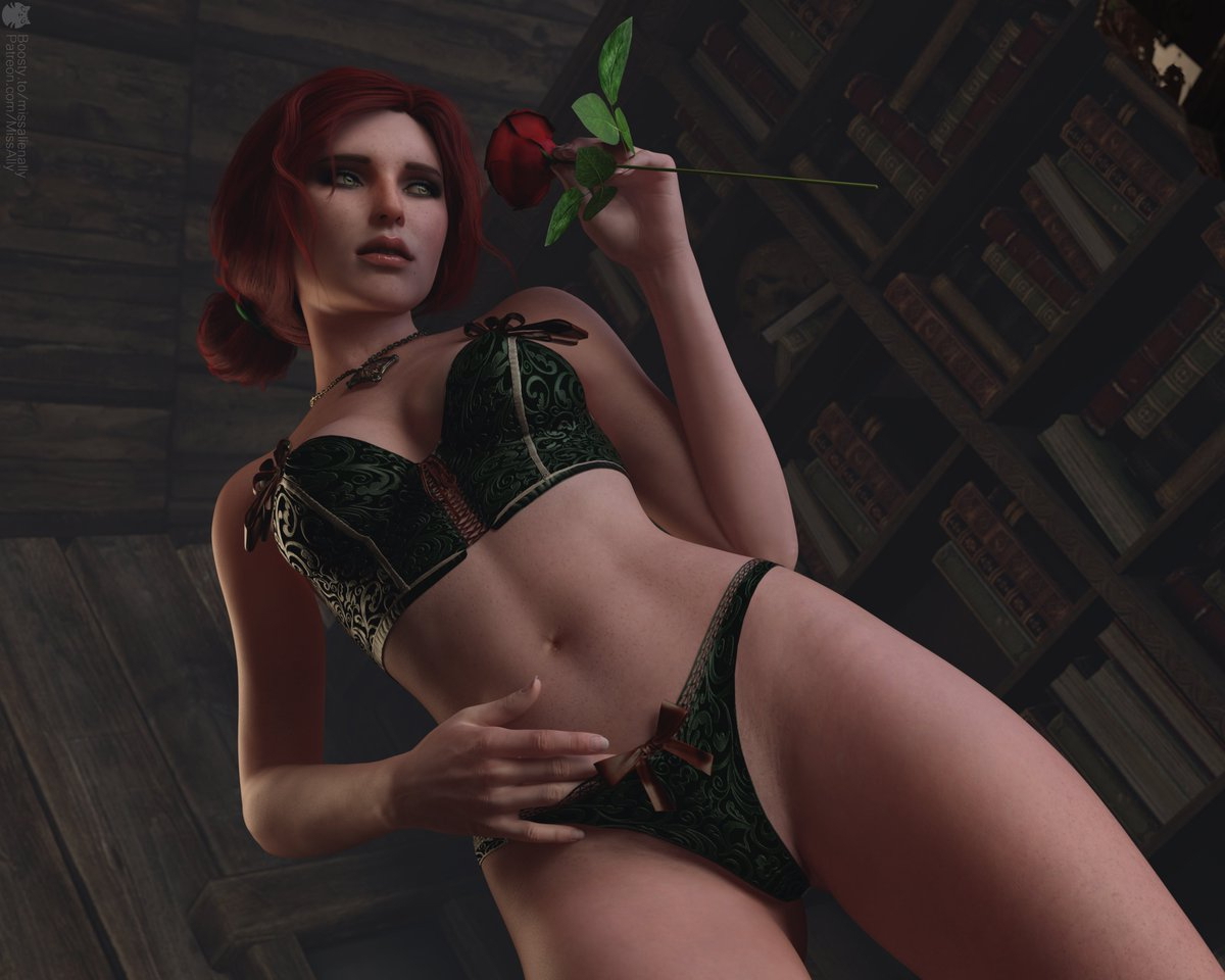 Triss Merigold The Witcher Sorceress Fantasy Magic Red head Character