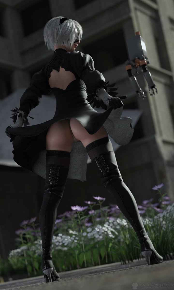 2B NierAutomata Game 3D 3DArt Art DazStudio Daz3D DAZ  Character Android Fantasy