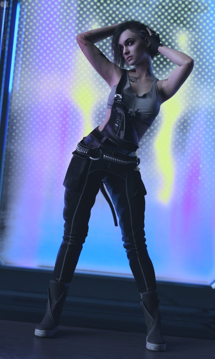 Judy Alvarez Cyberpunk 2077 Game 3D Art Daz Studio Daz3D DAZ Cyberpunk2077 Game Art