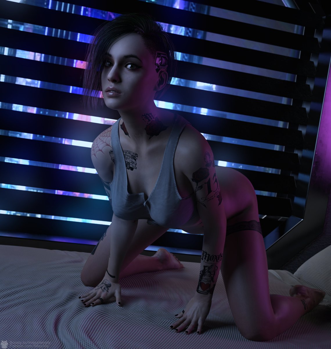 Judy Alvarez Cyberpunk 2077 Game 3D Art DazStudio Daz3D DAZ Judy Alvarez Cyberpunk Character Art