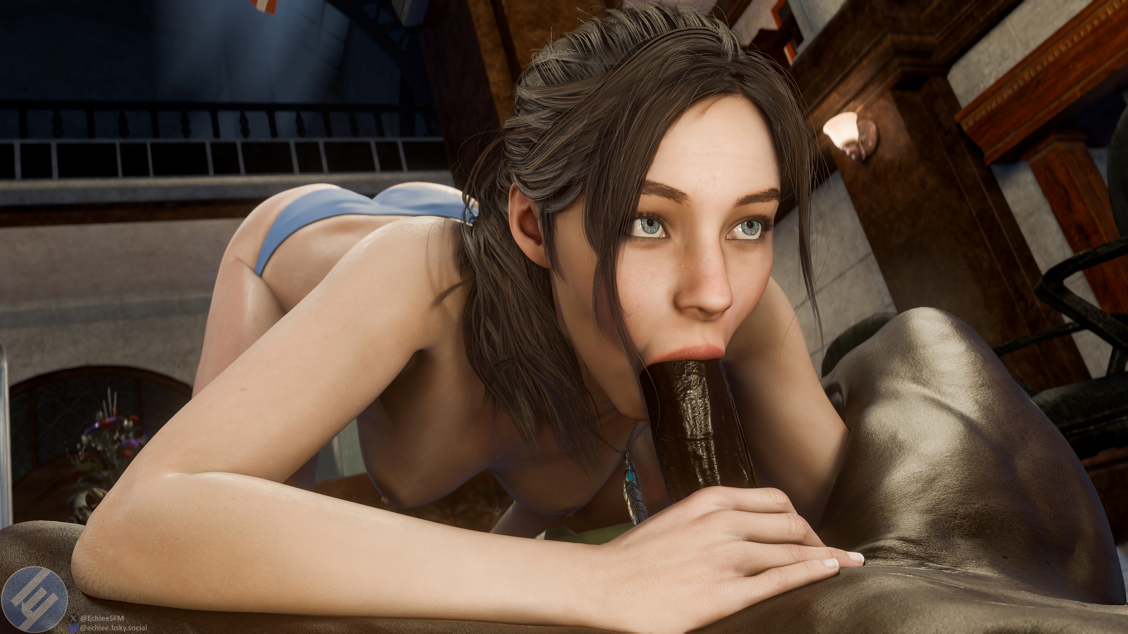 Claire - When you need an extra Ink Ribbon... Just in case. Claire Claire Redfield Resident Evil Resident Evil 2 Remake Blowjob