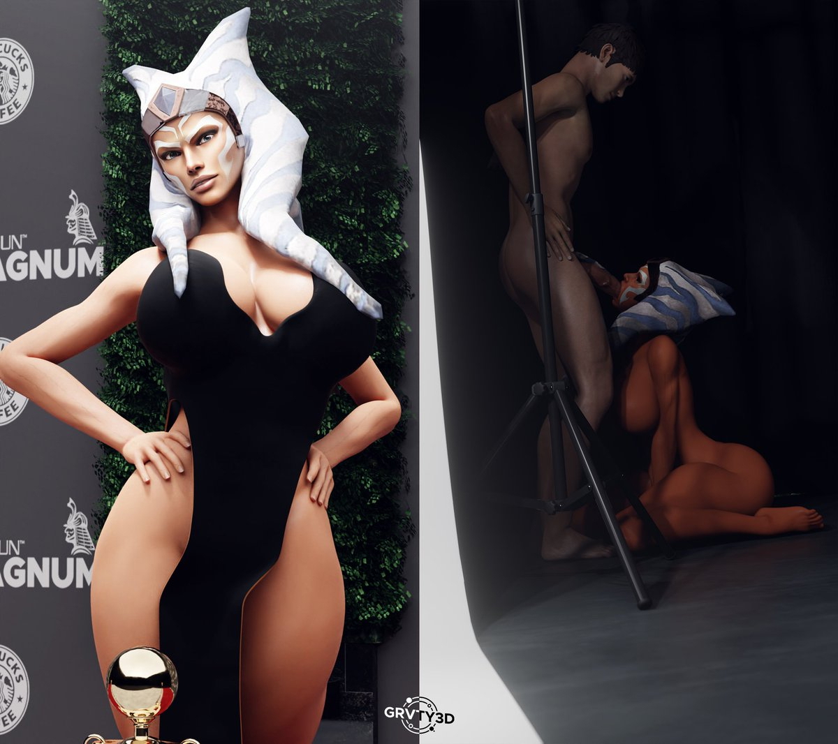 Ahsoka at premiere versus Ahsoka backstage same event Ahsoka 