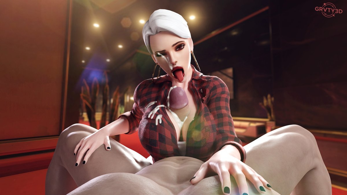 Ashe clothed boobjob in a hotel lobby Ashe Clothed Boobjob Model Male 2