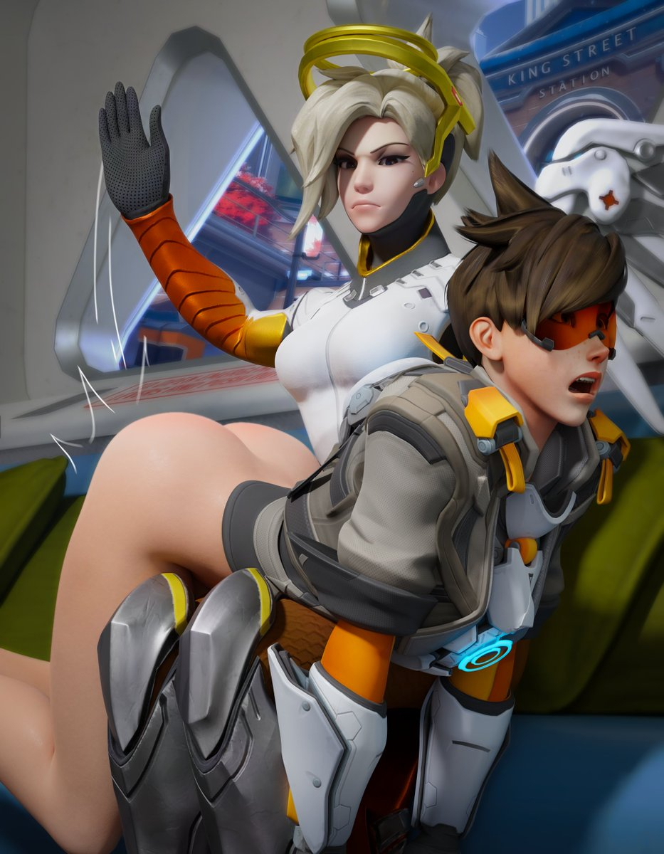 MercysLessonWithTracerMercy Tracer Mercy D.va Overwatch Rule34 Nsfw