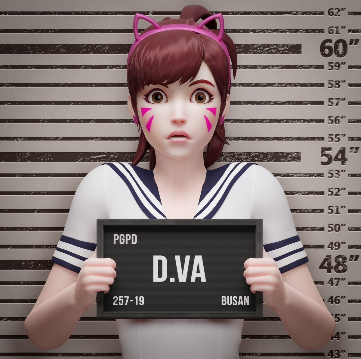 DVa Failed the Test Overwatch D.va Nsfw Rule34 Model