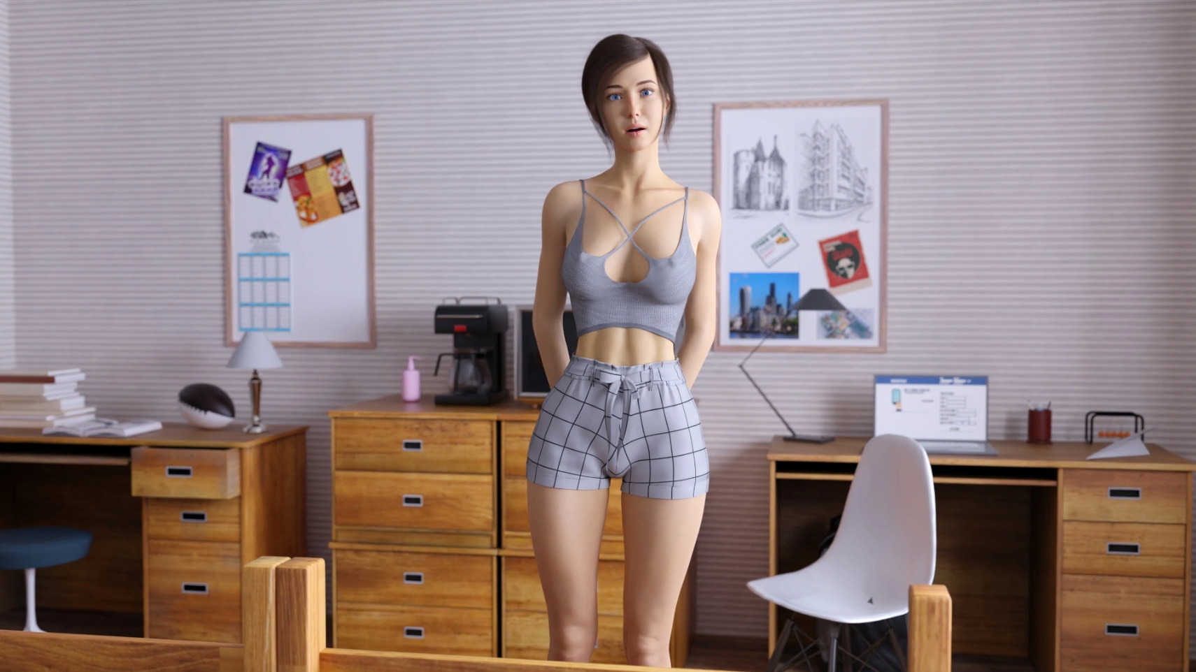 Uni of Problems - Carol on bed  3d Porn Horny Face Horny Sexy Big Tits Big boobs Big Ass Ass Teen