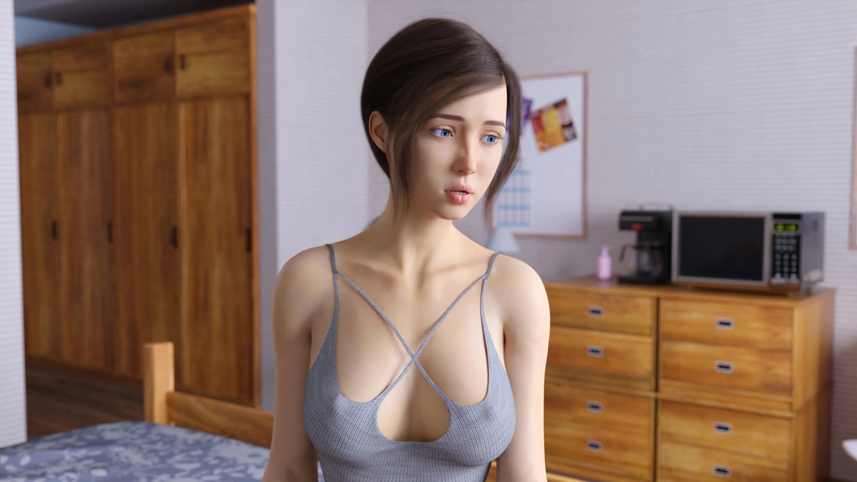 Uni of Problems - Carol on bed  3d Porn Horny Face Horny Sexy Big Tits Big boobs Big Ass Ass Teen 3