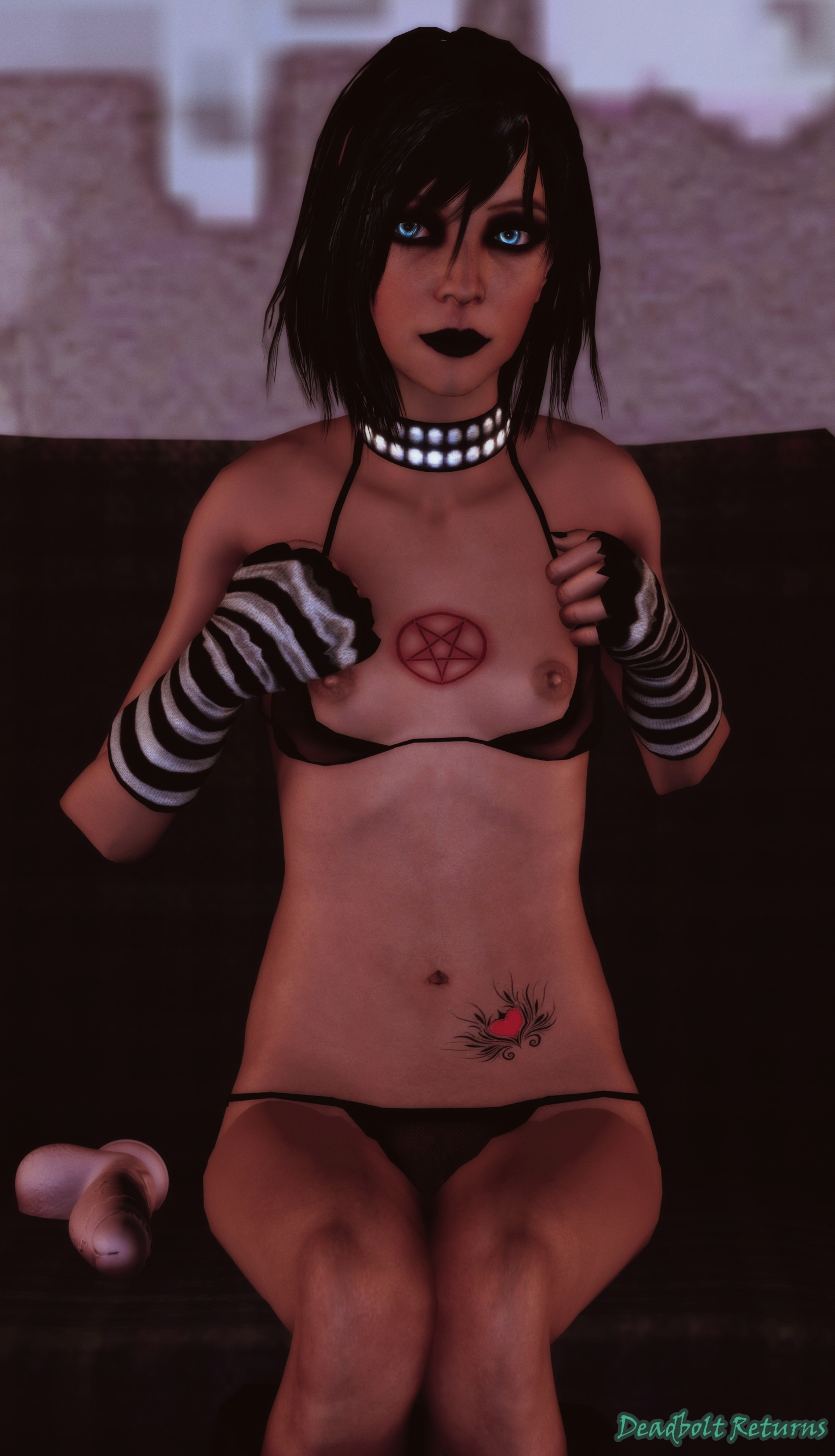 Annie Grene Abandoned Strip Mall Set Annie Grene Sextape In Hell Original Character Original Series 3dnsfw Nsfw Goth Girl Sfm Source Filmmaker 6