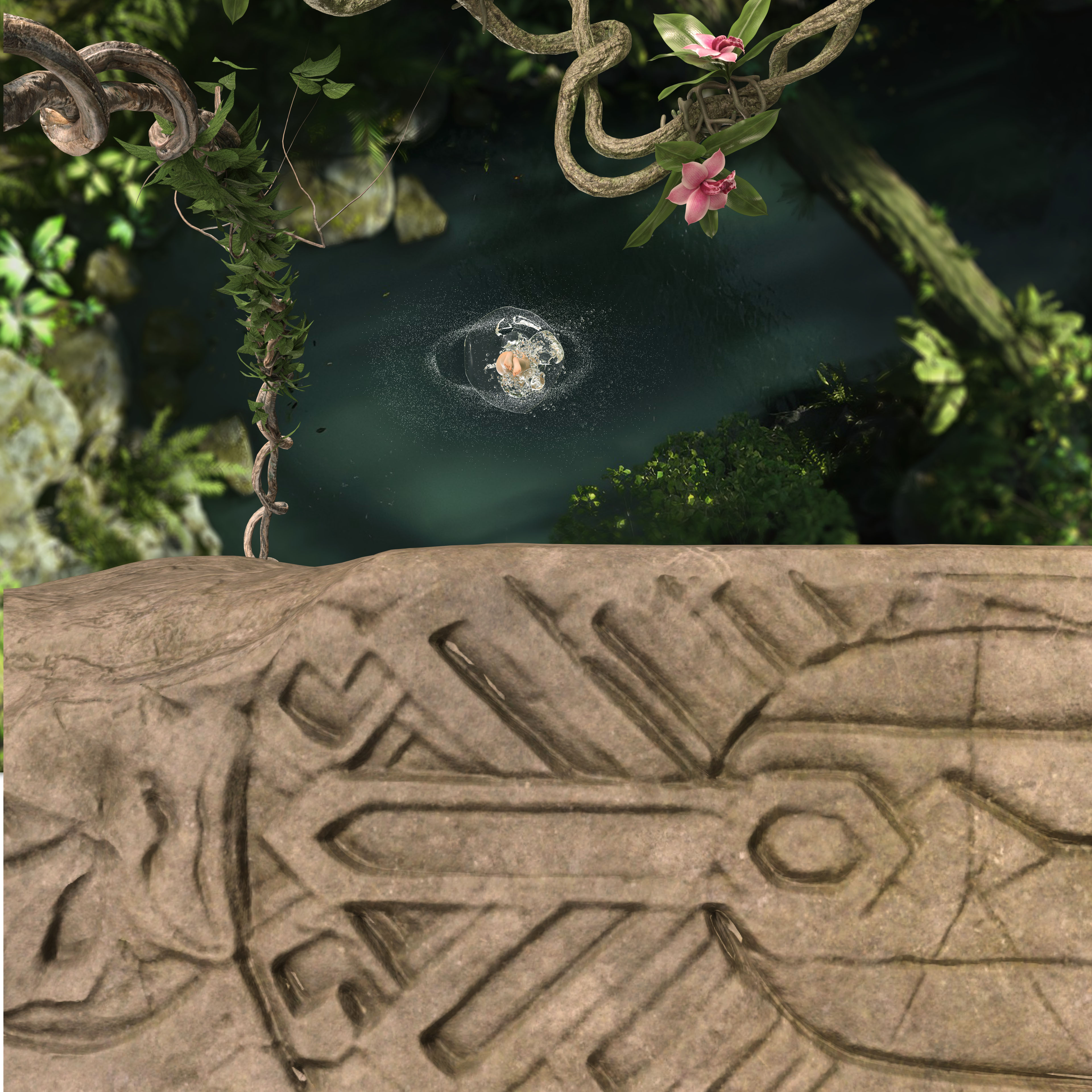Lara Croft  among the trees... Lara Croft Tomb Raider Adventure Time Nakedfemale Naked Ass Curvy Woman 7