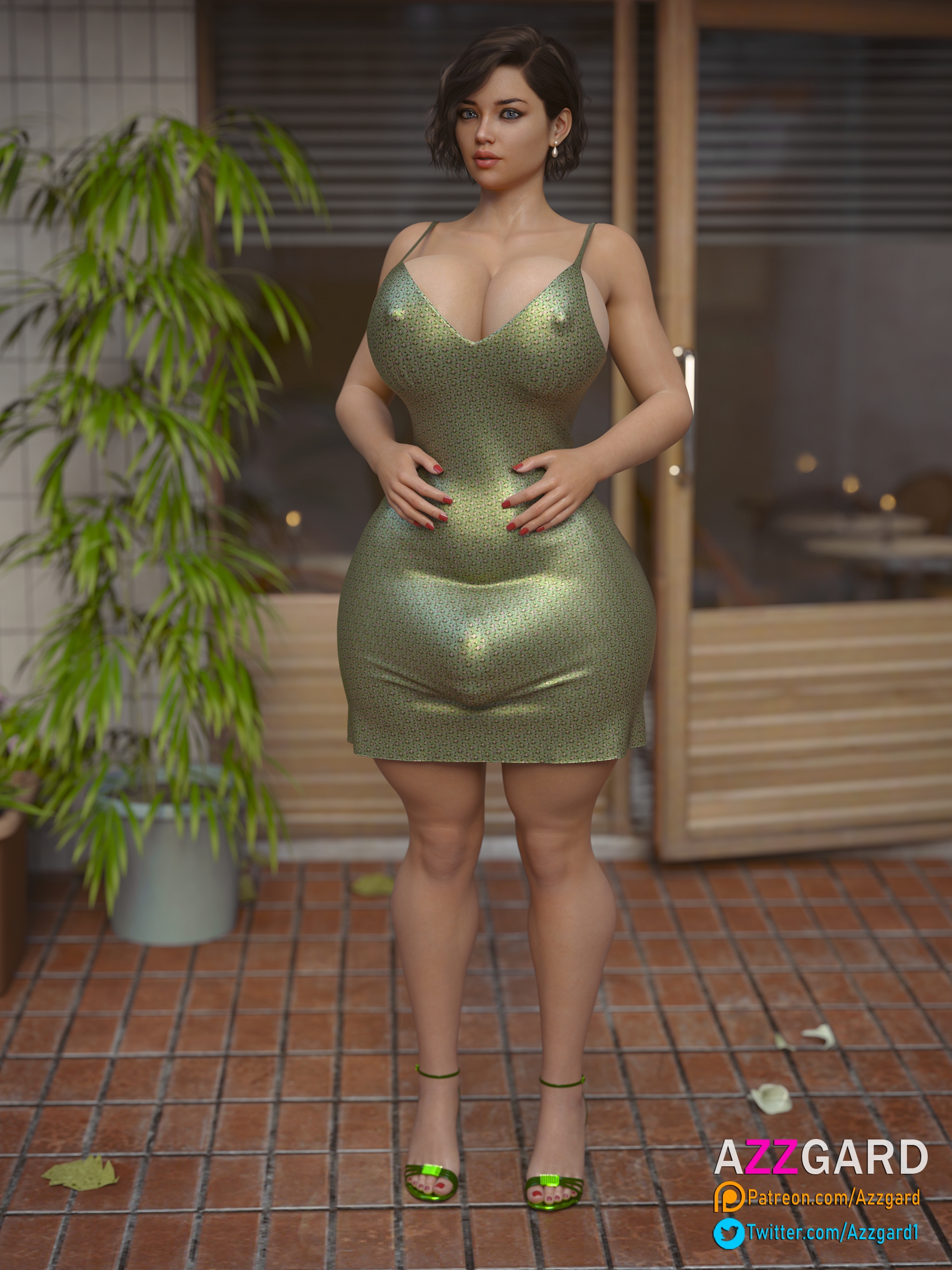 Samantha - Bulge  Big Tits Big Ass Futanari 3d Girl Bulge