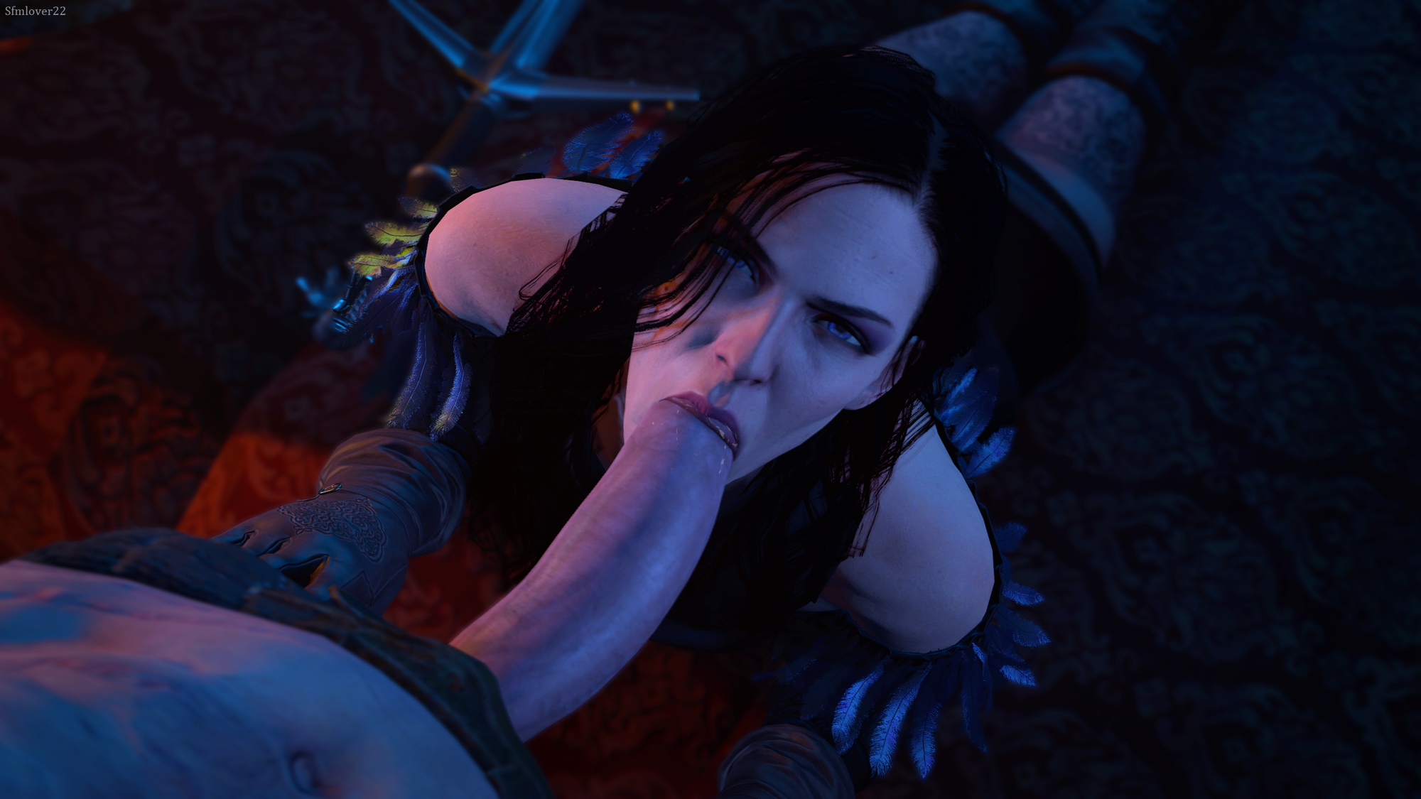 Sucking Yennefer (witcher) The Witcher Sucking Cock Blowjob Fellatio Big Cock Kneeling Looking At Viewer Male Pov