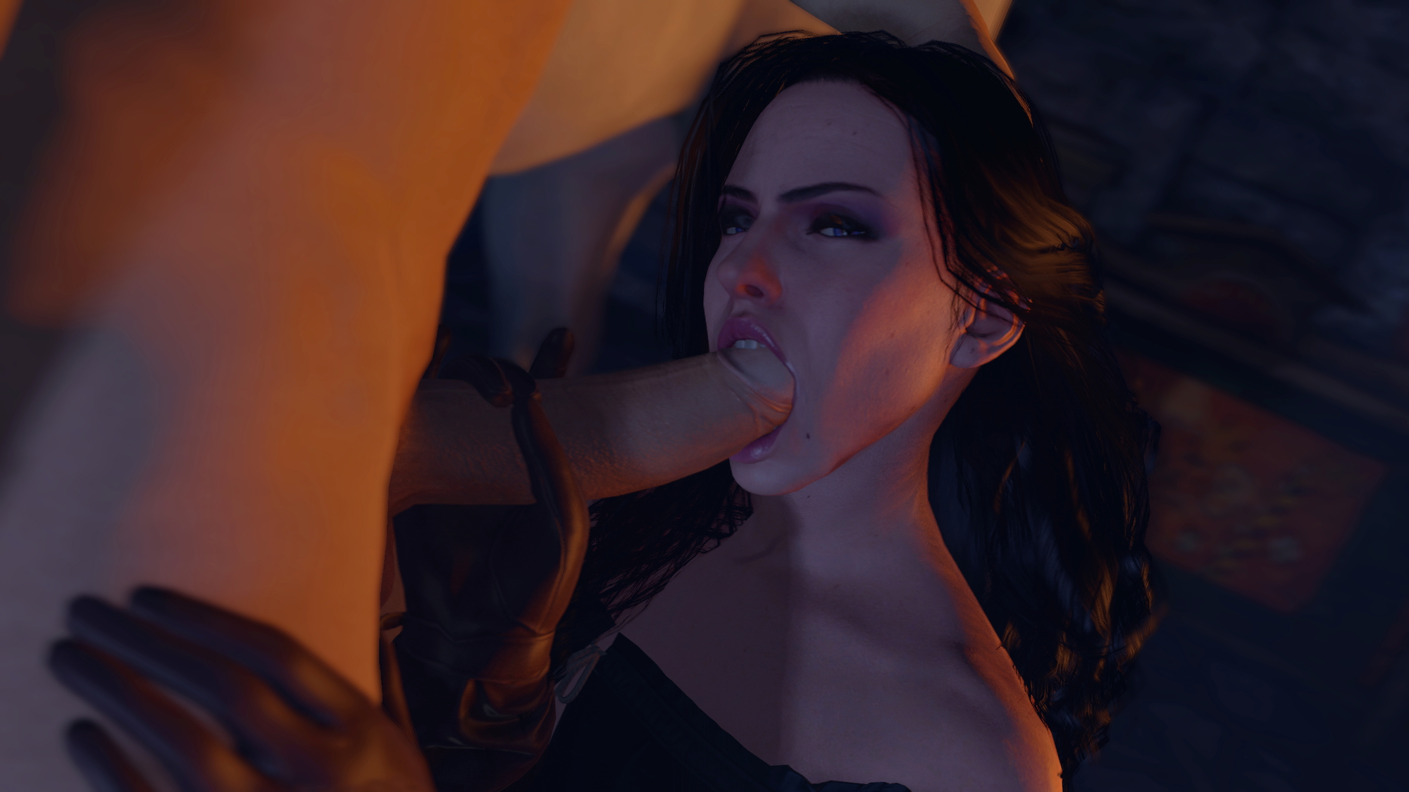 Yennefer eating it Yennefer di Vengerberg The Witcher Big Cock Handjob Erection Sucking Cock Blowjob Mouth Fuck 2
