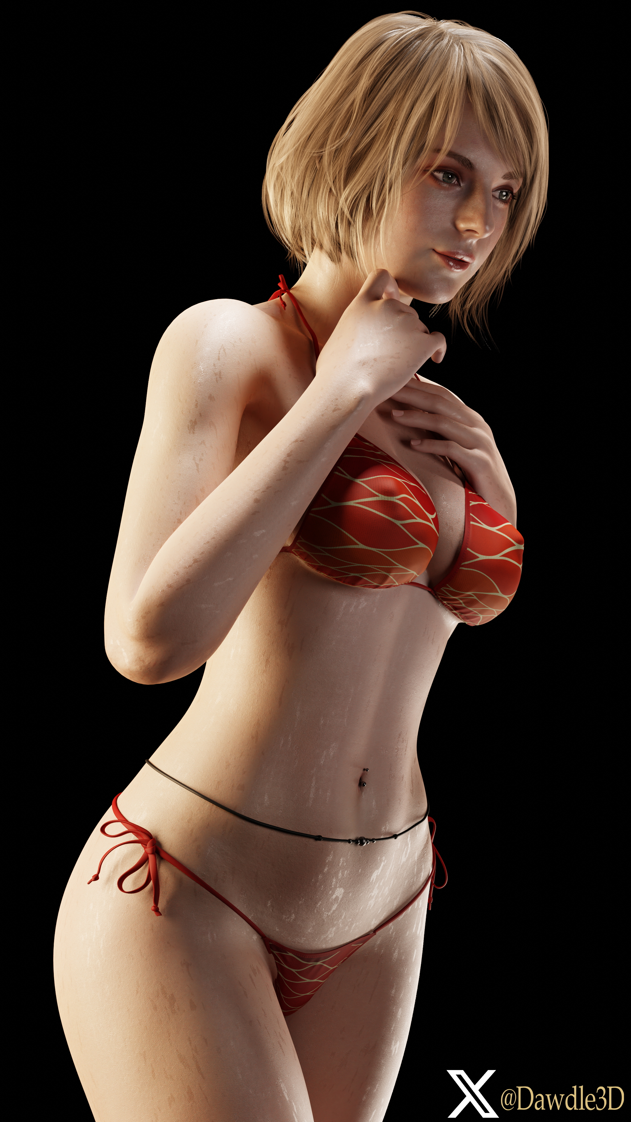 My Ashley Graham Practice Resident Evil Resident Evil 4 Remake Ashley Graham 3d Porn Nude Nipple Piercing Piercing Belly Button Piercing 8
