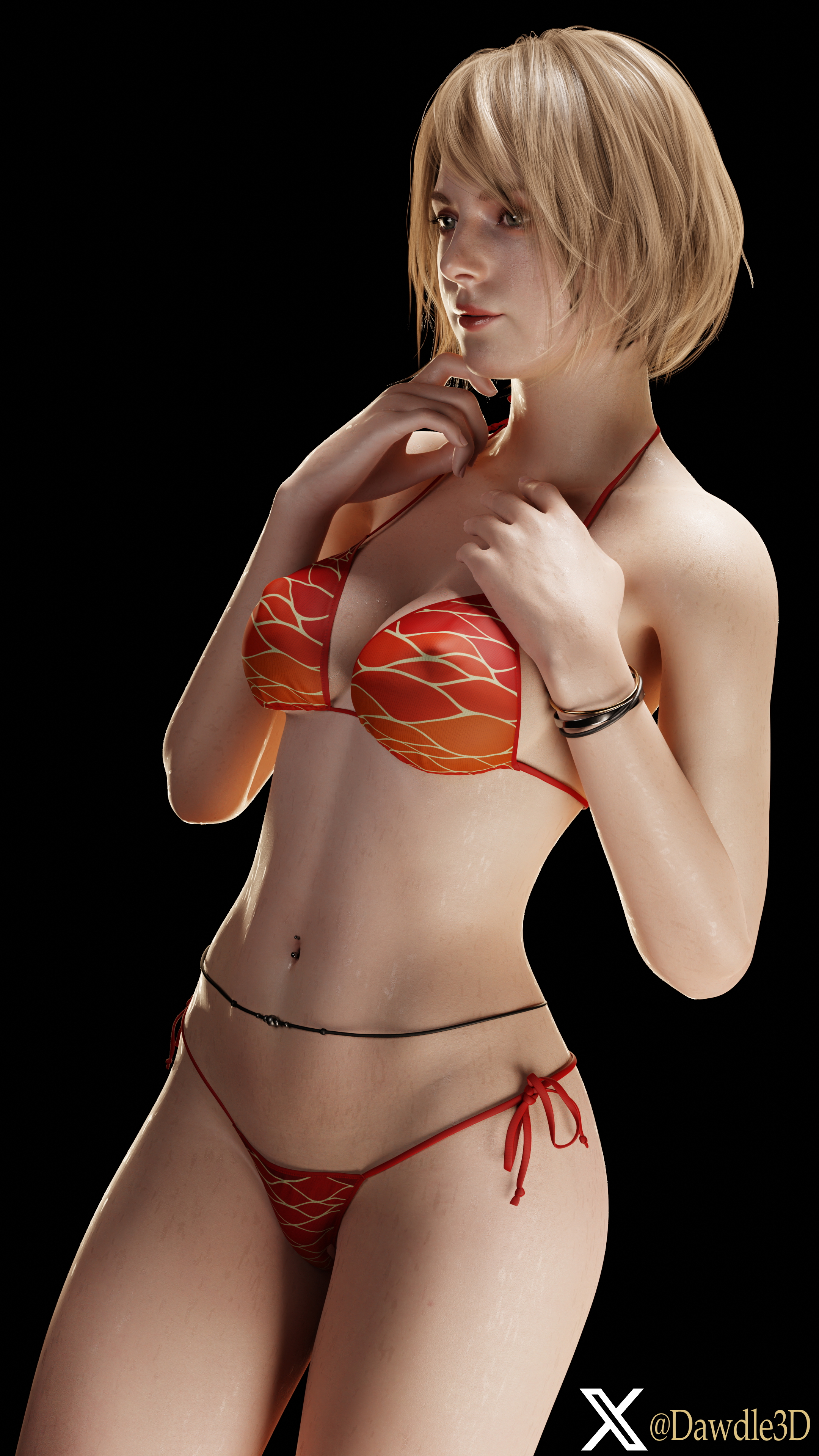 My Ashley Graham Practice Resident Evil Resident Evil 4 Remake Ashley Graham 3d Porn Nude Nipple Piercing Piercing Belly Button Piercing 13