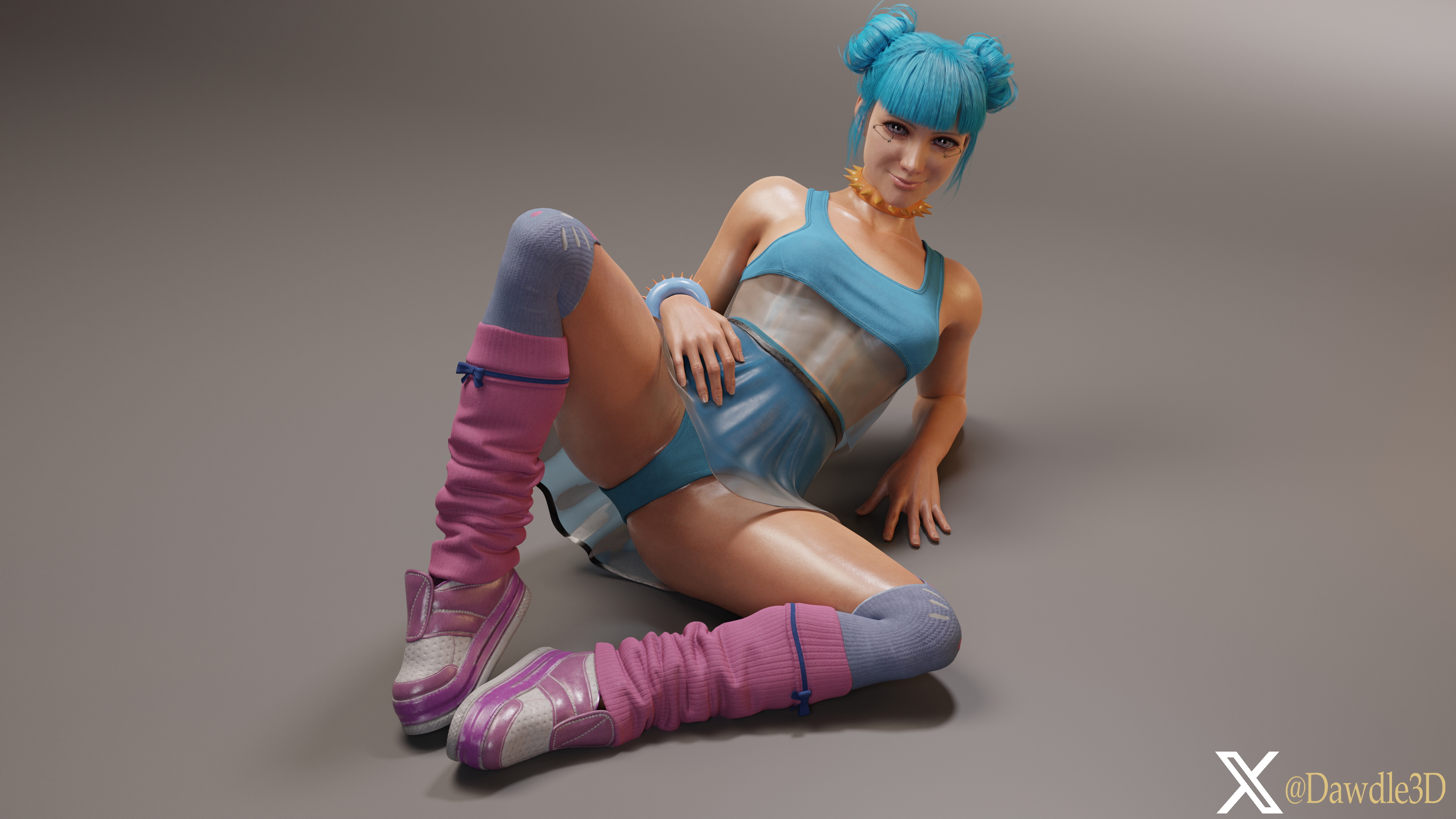 My Blue Moon Practice with Simple Background Cyberpunk2077 Blue Moon 3d Porn Nude 2