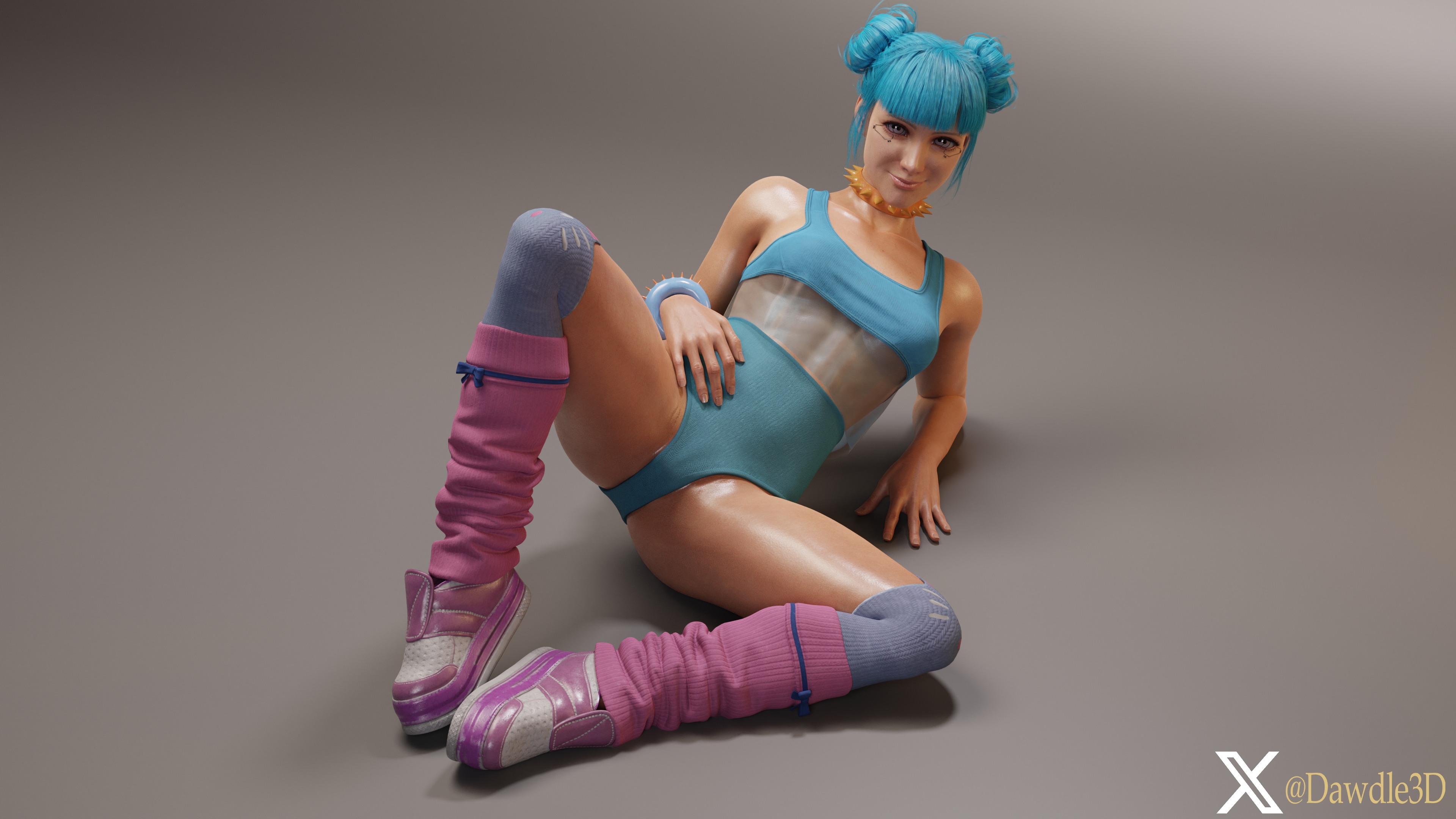 My Blue Moon Practice with Simple Background Cyberpunk2077 Blue Moon 3d Porn Nude 3