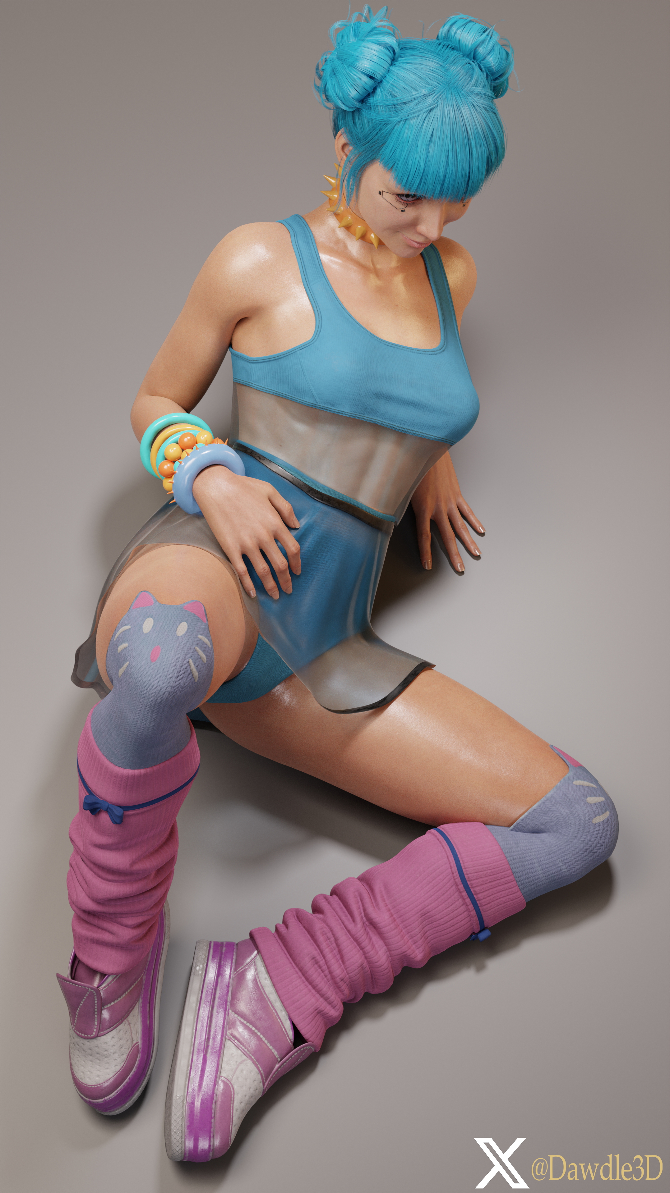 My Blue Moon Practice with Simple Background Cyberpunk2077 Blue Moon 3d Porn Nude 10