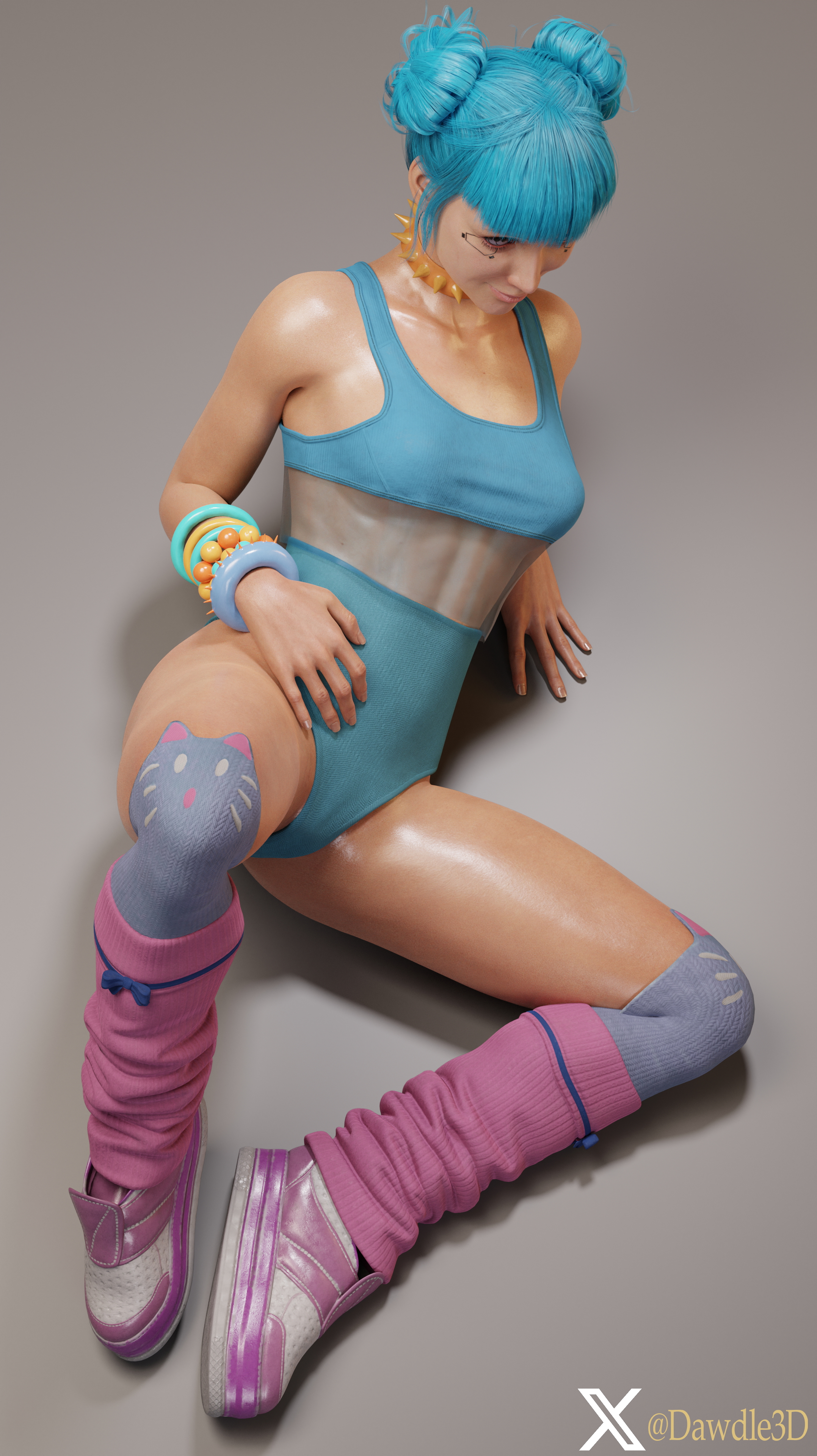 My Blue Moon Practice with Simple Background Cyberpunk2077 Blue Moon 3d Porn Nude 11