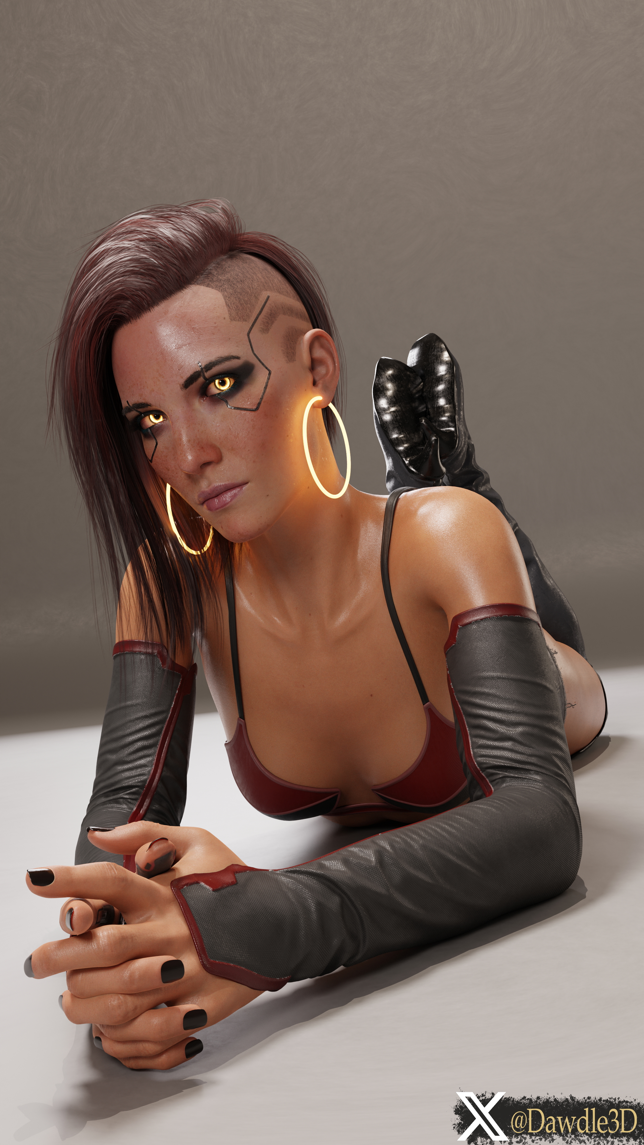 My V Practice with Simple Background Cyberpunk2077 V Cyberpunk 3d Porn Nude 2