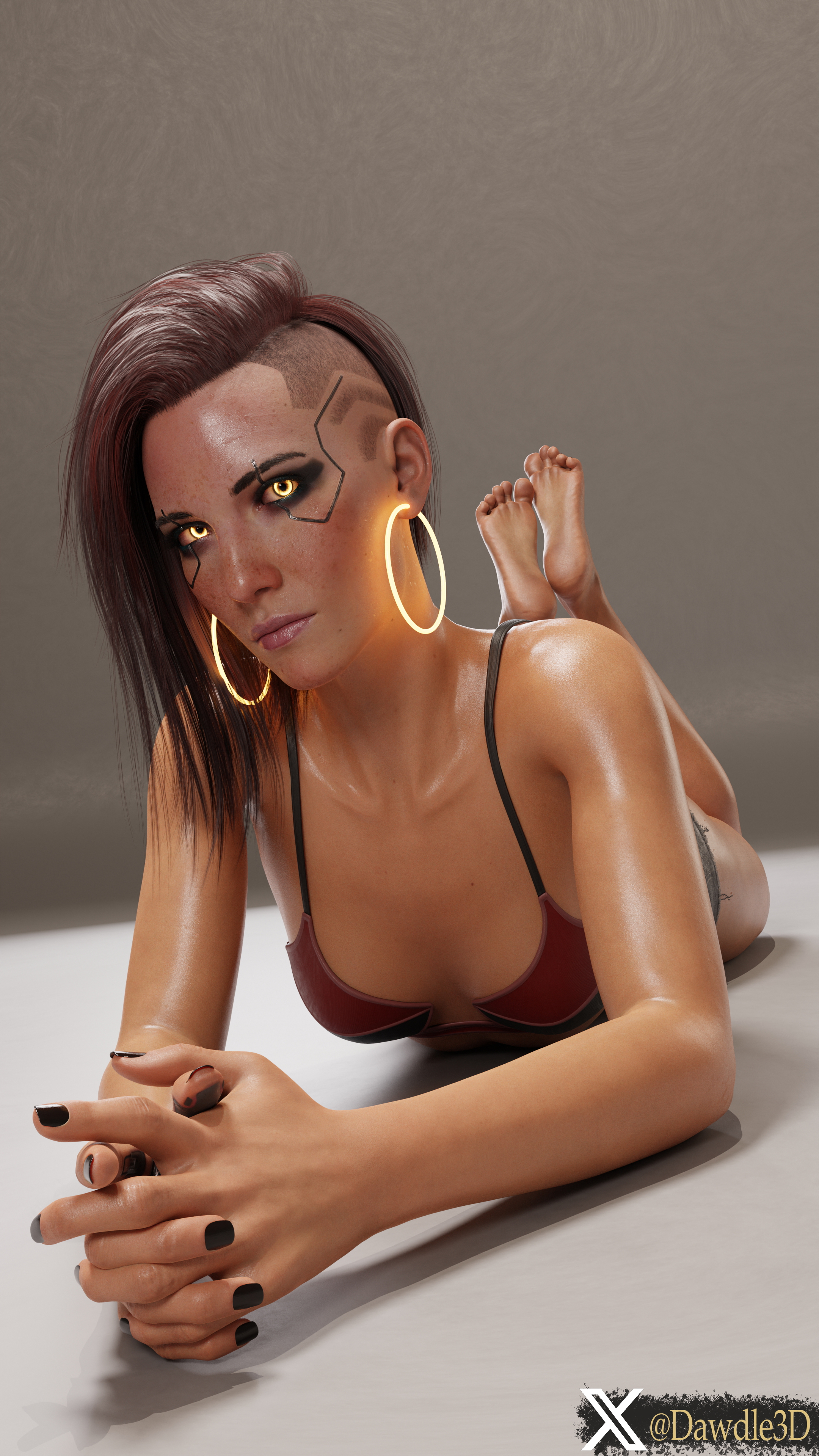 My V Practice with Simple Background Cyberpunk2077 V Cyberpunk 3d Porn Nude 3
