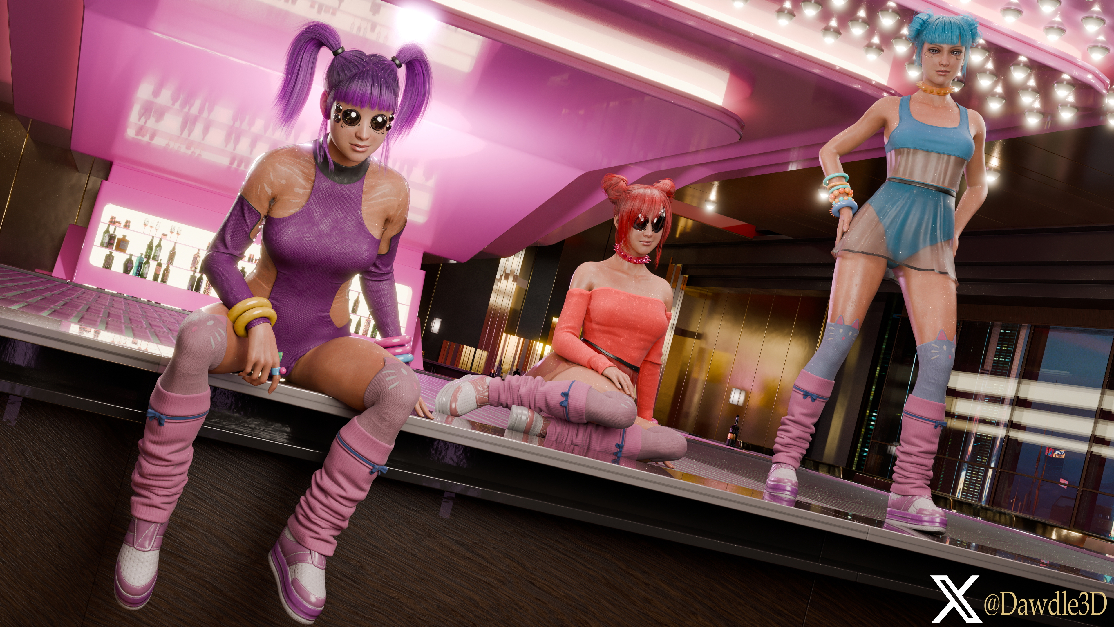US Scene on Blender Cyberpunk2077 Blue Moon Red Menace Purple Force Us Crack Us Cracks 3d Porn Nude 2
