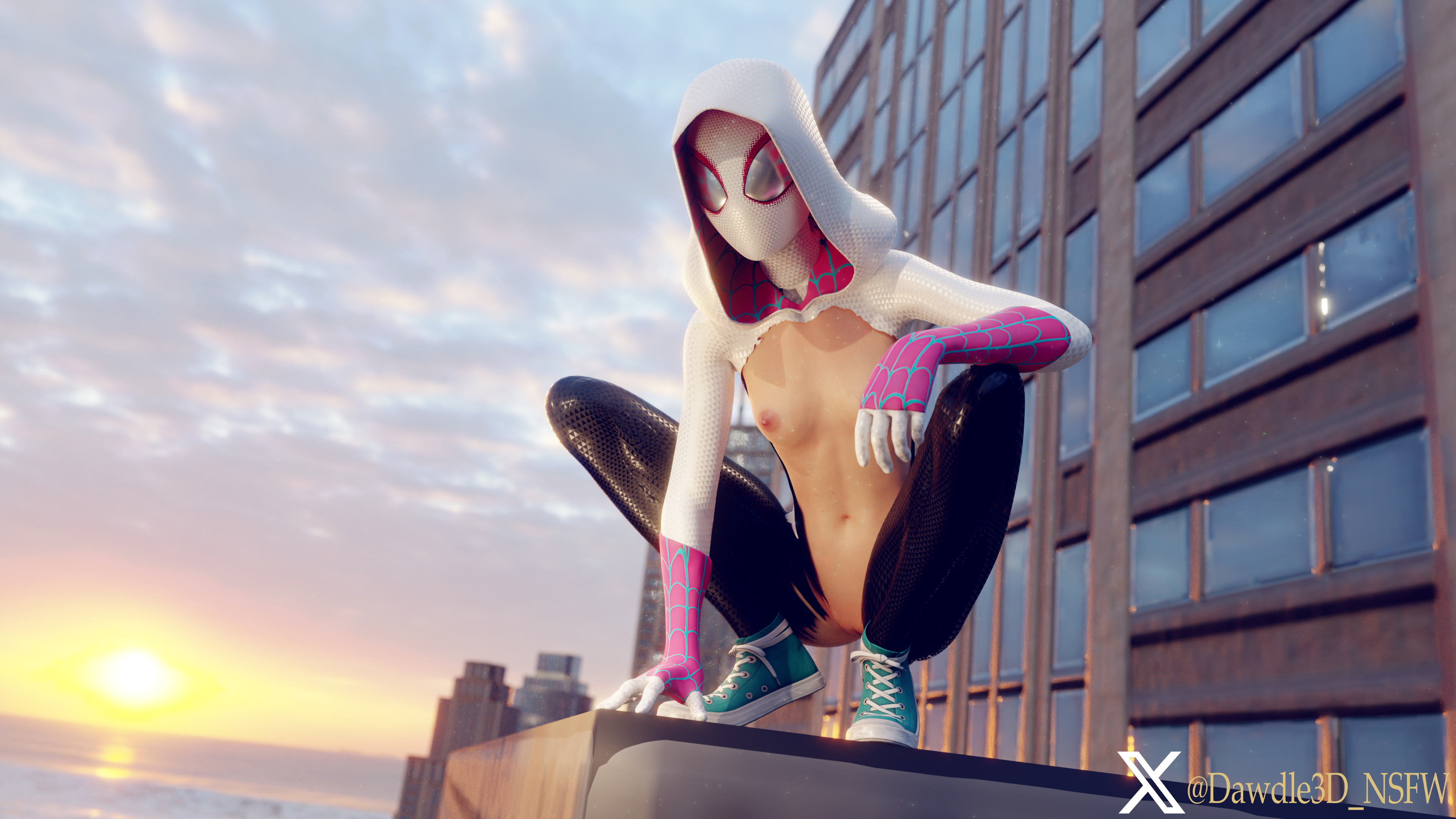 Gwen Stacy on the Lookout Marvel Spider-man Intothespiderverse Spidergwen Gwen Stacy 3d Porn Nude 2