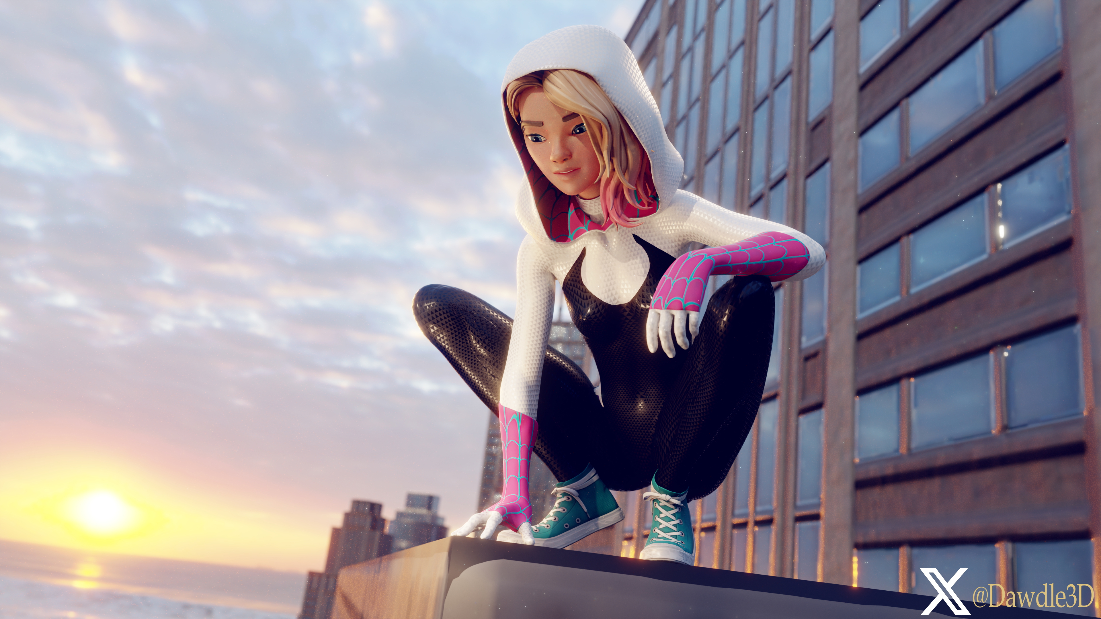 Gwen Stacy on the Lookout Marvel Spider-man Intothespiderverse Spidergwen Gwen Stacy 3d Porn Nude 6