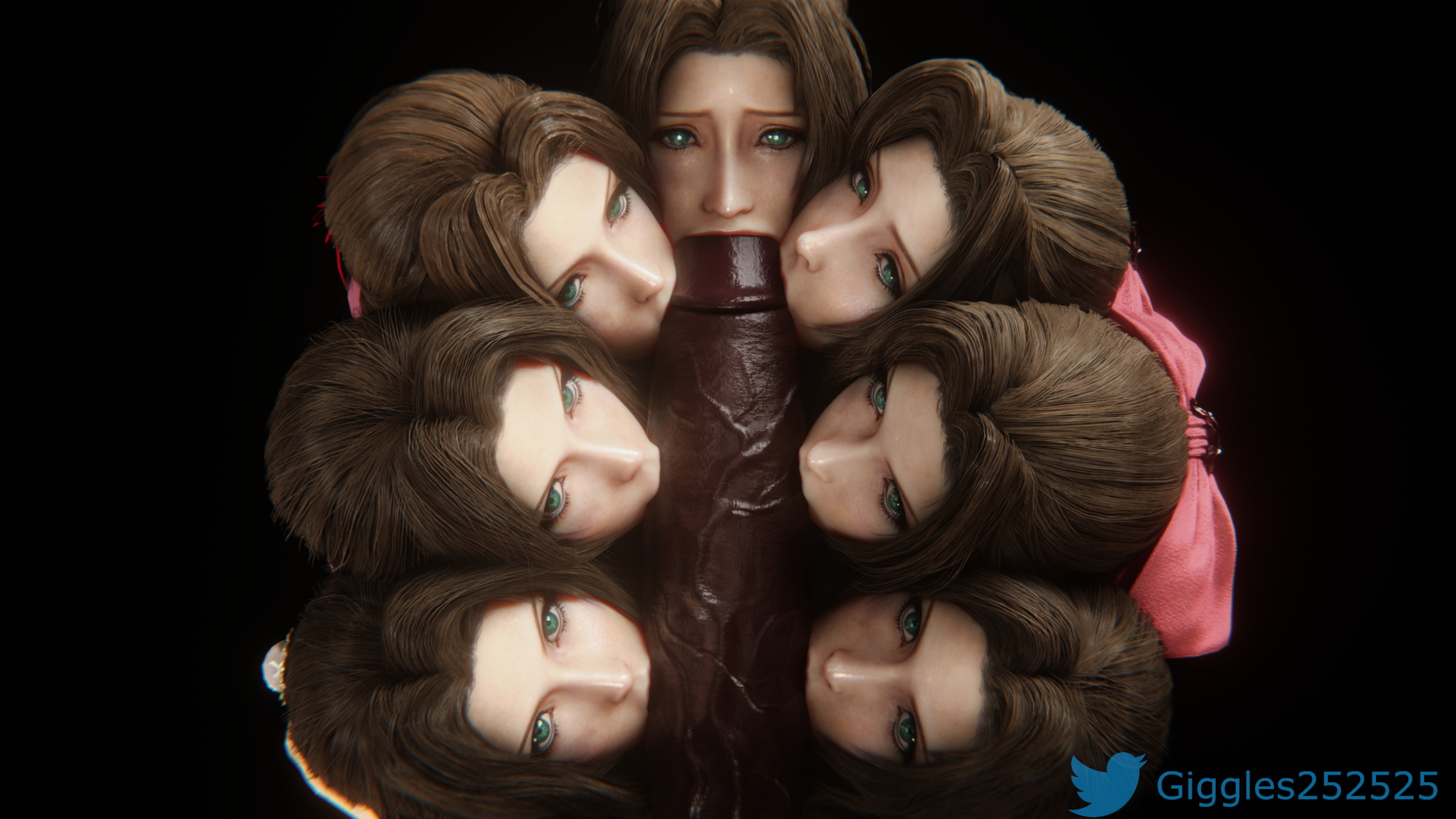 7 Aeriths Blowing Aerith Gainsborough Final Fantasy Final Fantasy 7 Final Fantasy 7 Remake Final Fantasy VII Blowjob Clones 3
