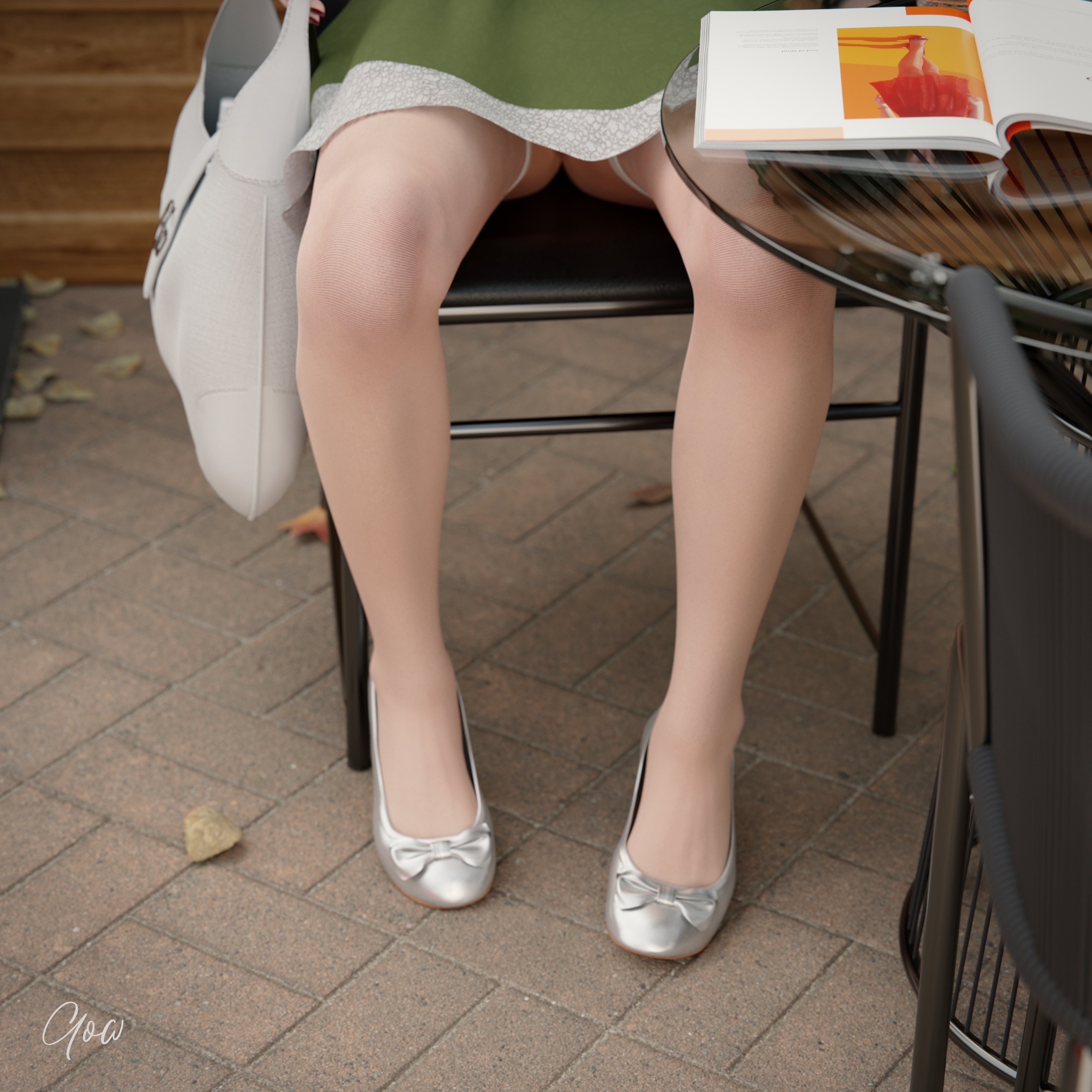 Rona in Greencaffe pt2 (Windy days) White Ballerina Cosplay Nylon Milf Clothed Upskirt Wet Pussy Story Legs Spread Legs Tease Photorealistic No Panties Dress Partially_clothed Outdoor Party Dress Lifted_skirt Skirt Original Character 11