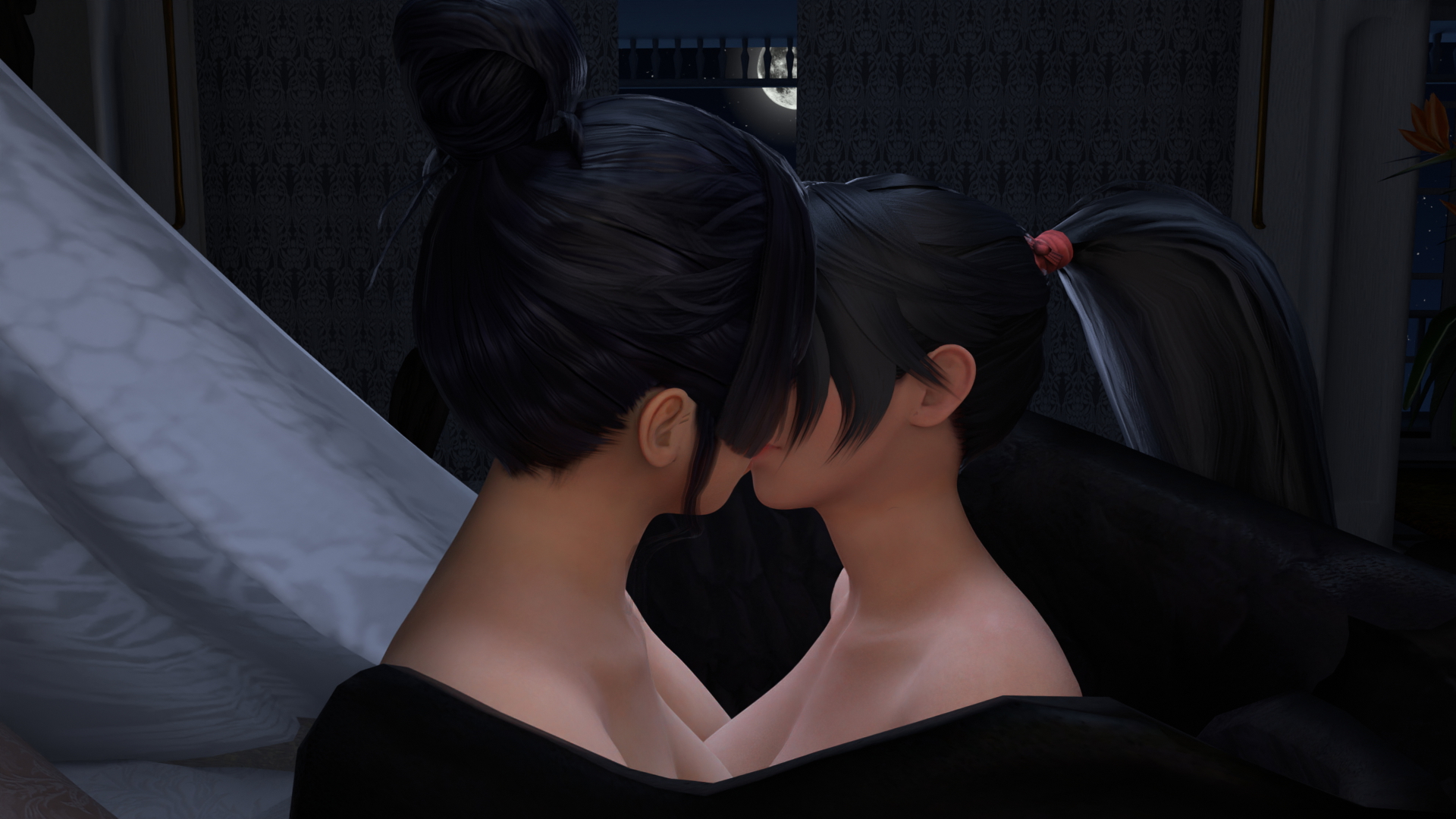 Kiss day Dead Or Alive Momiji Nyotengu Kissing