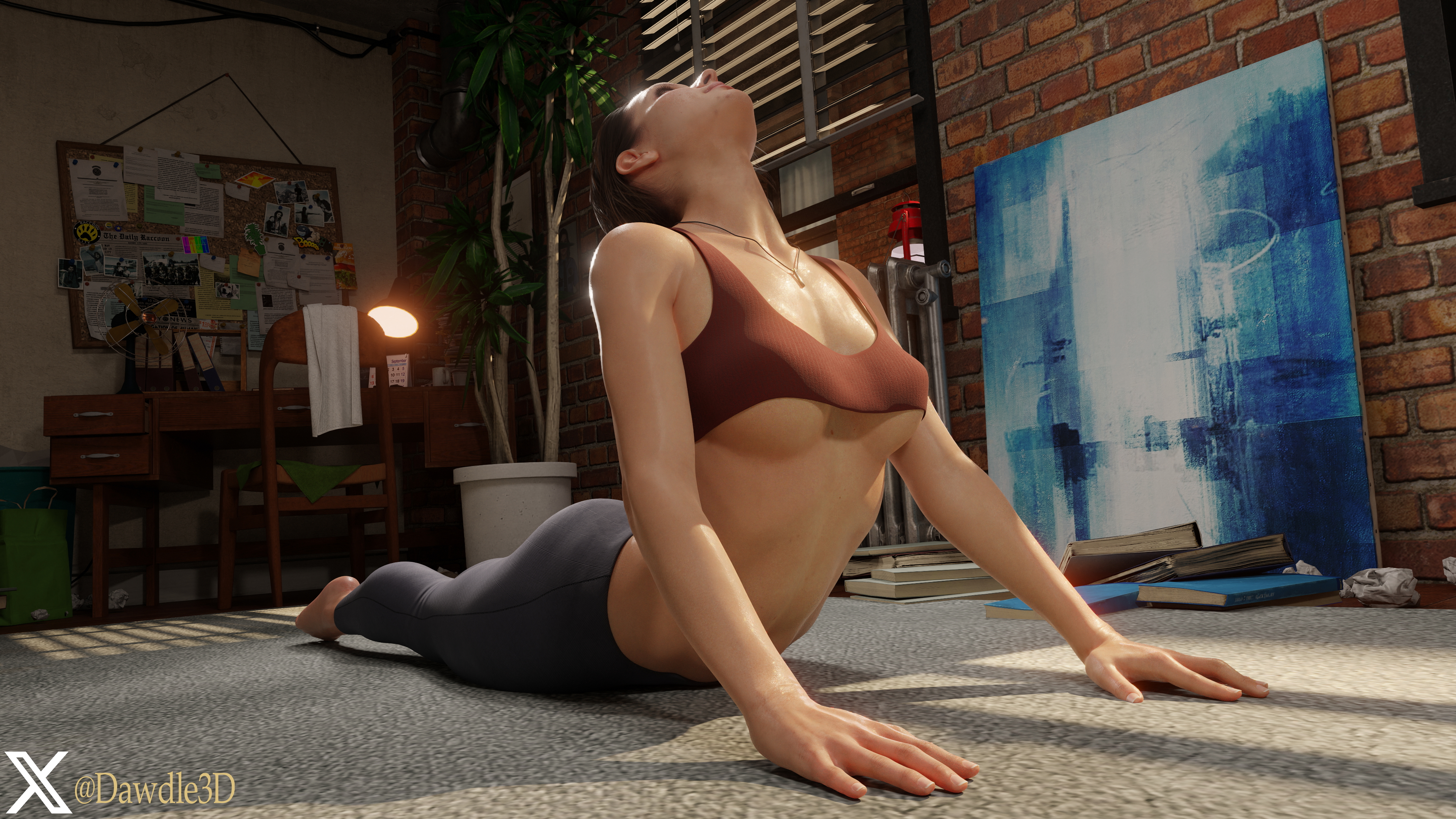 Jill doing Yoga 01 Resident Evil Resident Evil 3 Remake Jill Valentine 3d Porn Yoga Feet Nude 5