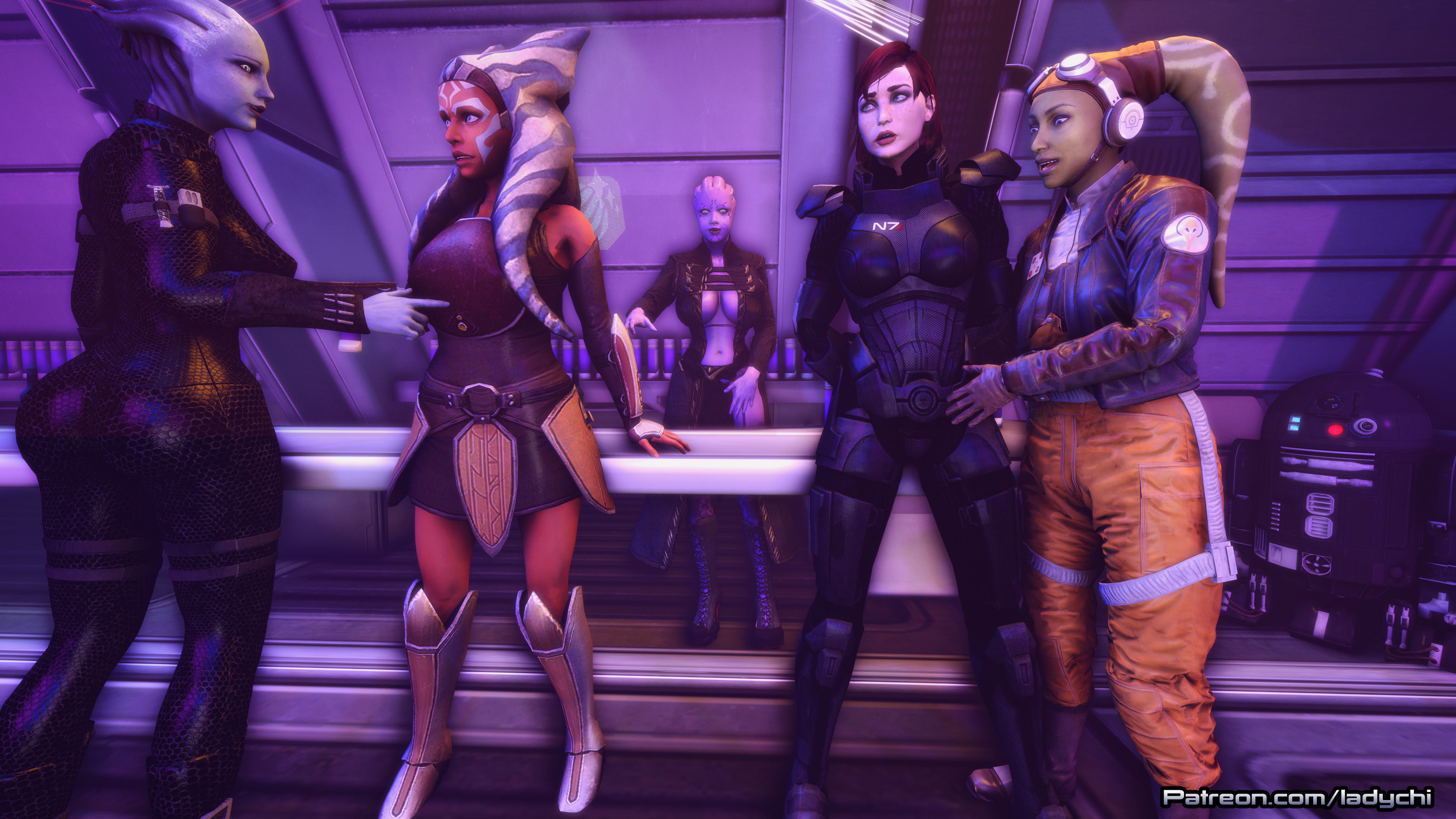 Star Wars /Mass Effect Trade Mass Effect Asari (mass Effect) Twilek Star Wars Ahsoka Tano Liara T Soni Commander Shepard Hera Alien Femshep Nude Naked Nipples Lesbian Boobs Pussy