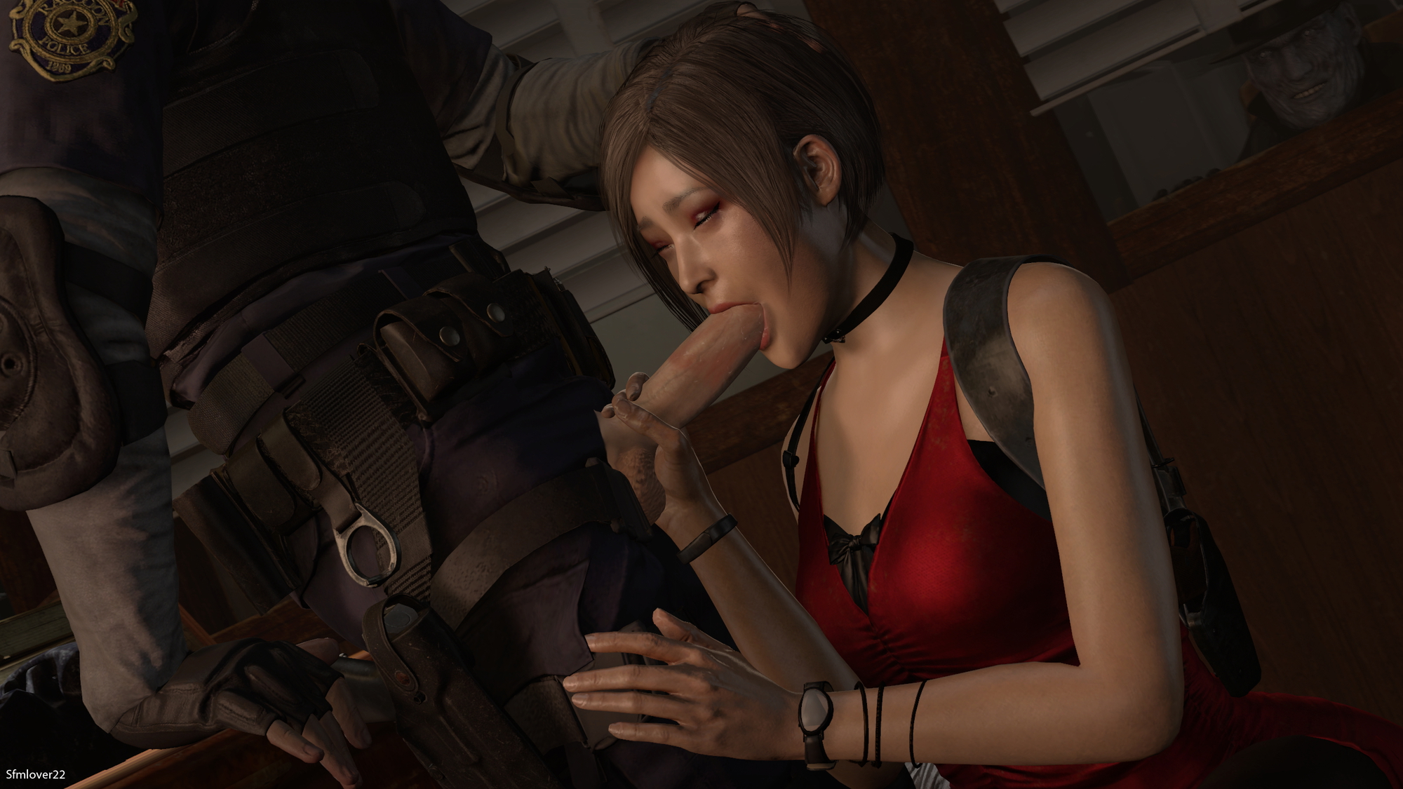 Blowjob for Leon Ada Wong Leon Resident Evil Blowjob Fellatio