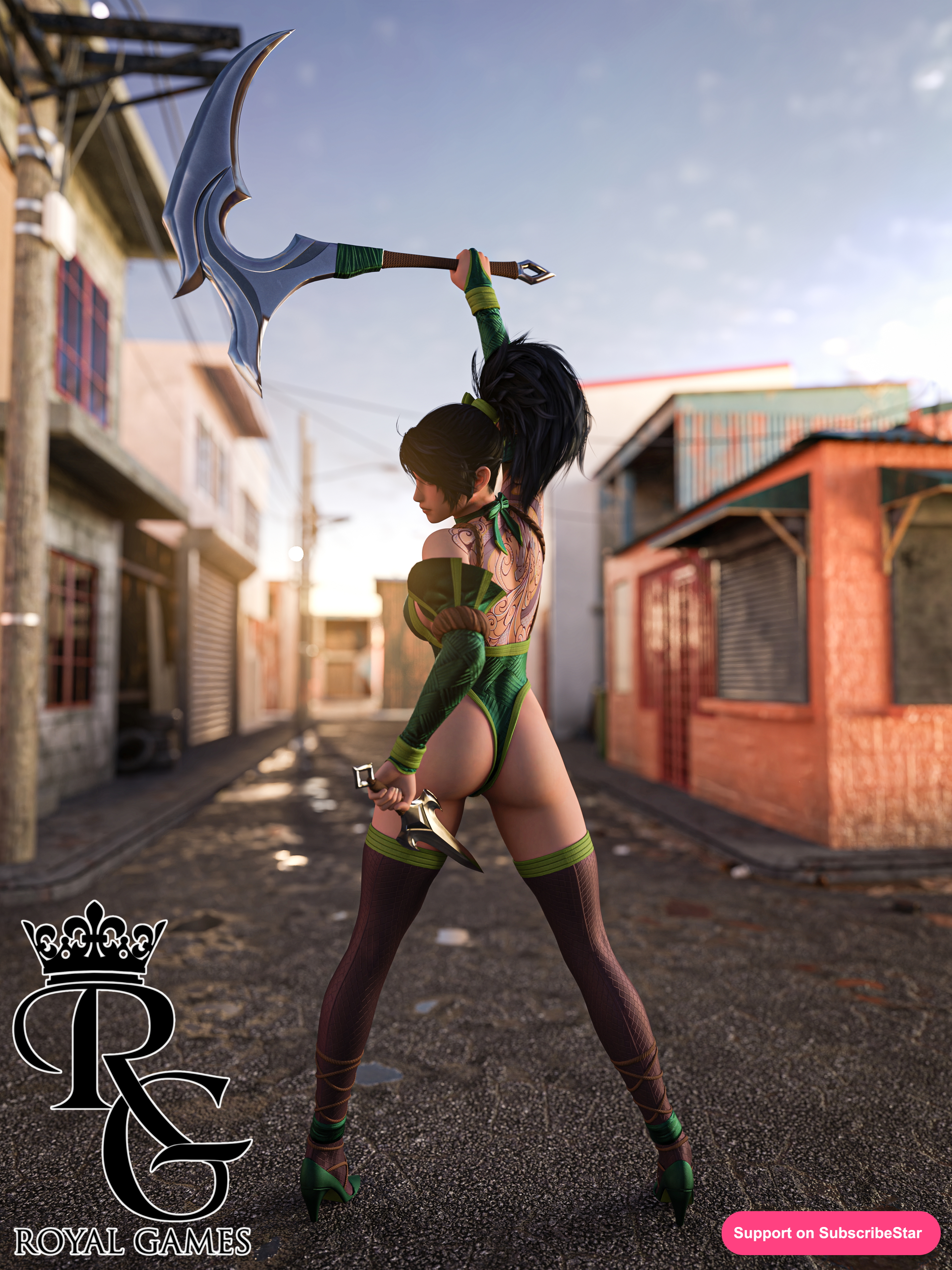 My render of Akali from League of Legends