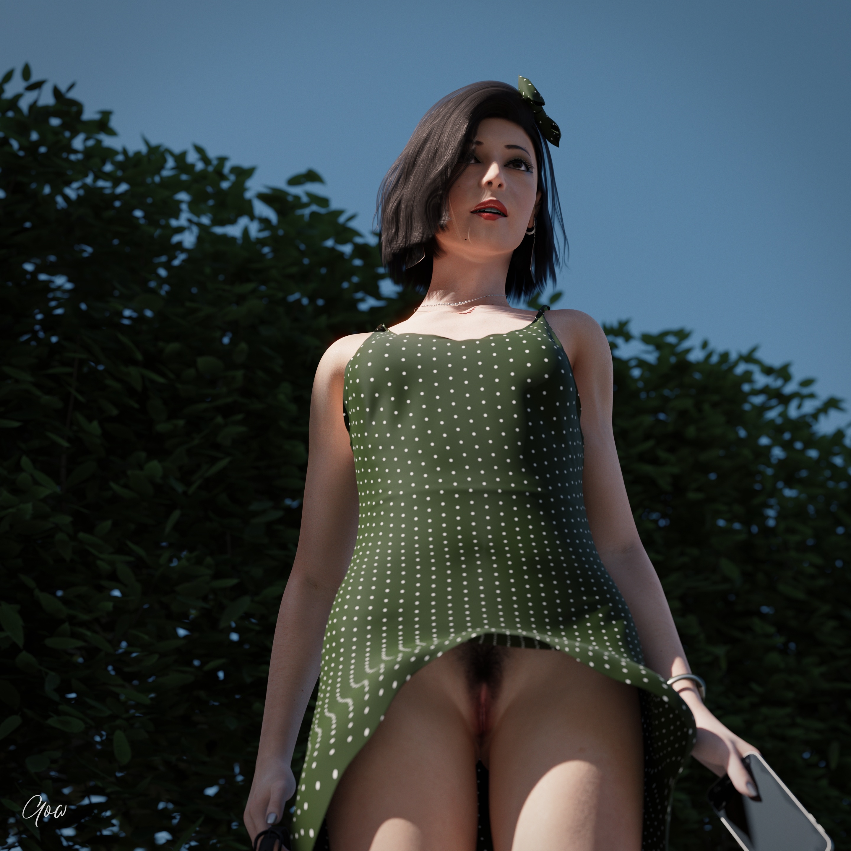 Dotted green and the wind - PT1 White Outdoor Lady Secretary Photoshoot Clothed Skirt Upskirt Pussy Wet Pussy Legs Sexy Sexyhot Photorealistic No Panties High Heels Hairy Pussy Party Dress Milf Natural Boobs Natural Tits 3