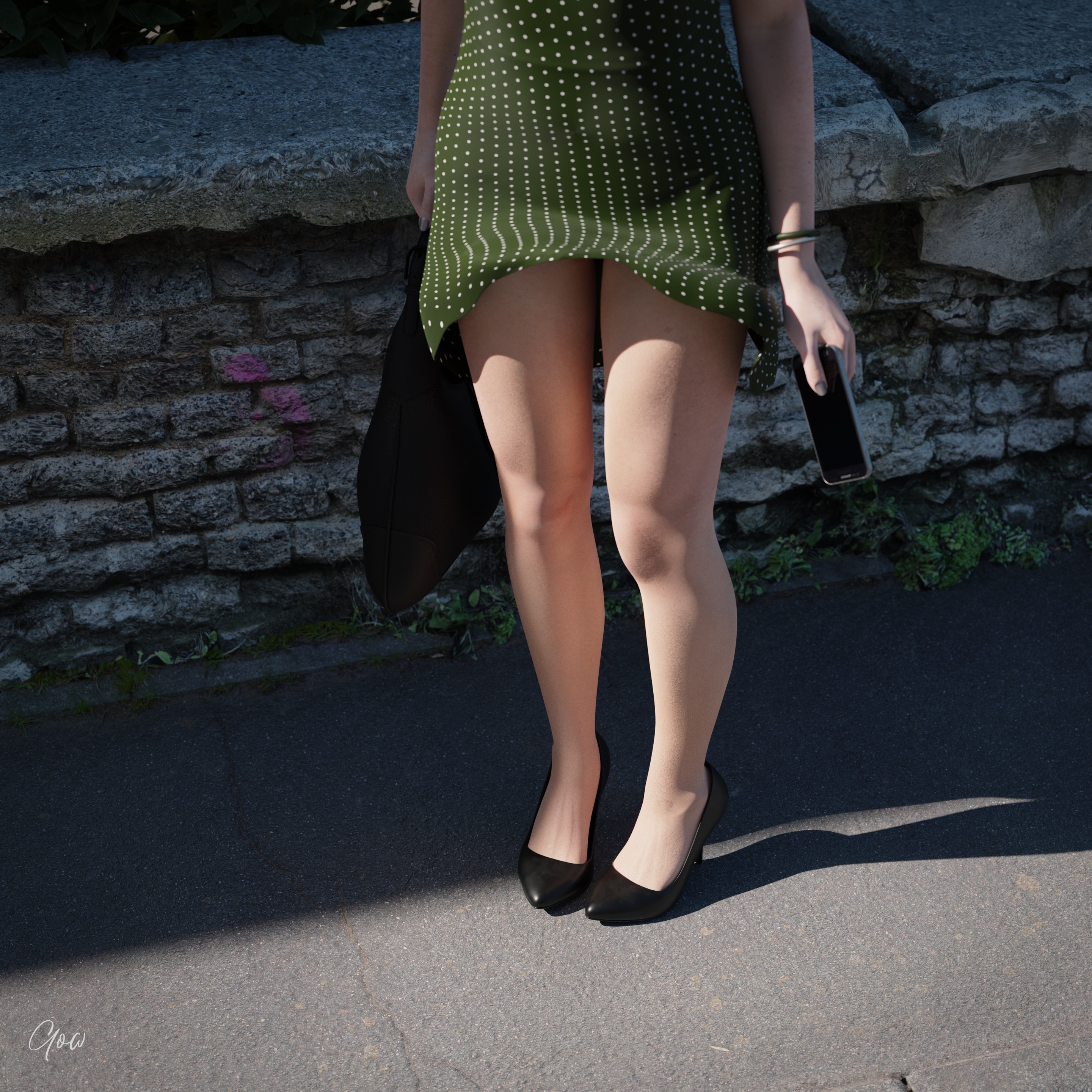 Dotted green and the wind - PT1 White Outdoor Lady Secretary Photoshoot Clothed Skirt Upskirt Pussy Wet Pussy Legs Sexy Sexyhot Photorealistic No Panties High Heels Hairy Pussy Party Dress Milf Natural Boobs Natural Tits 8