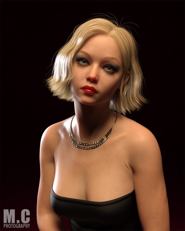 Janet Ortega  Glamour Model Blonde