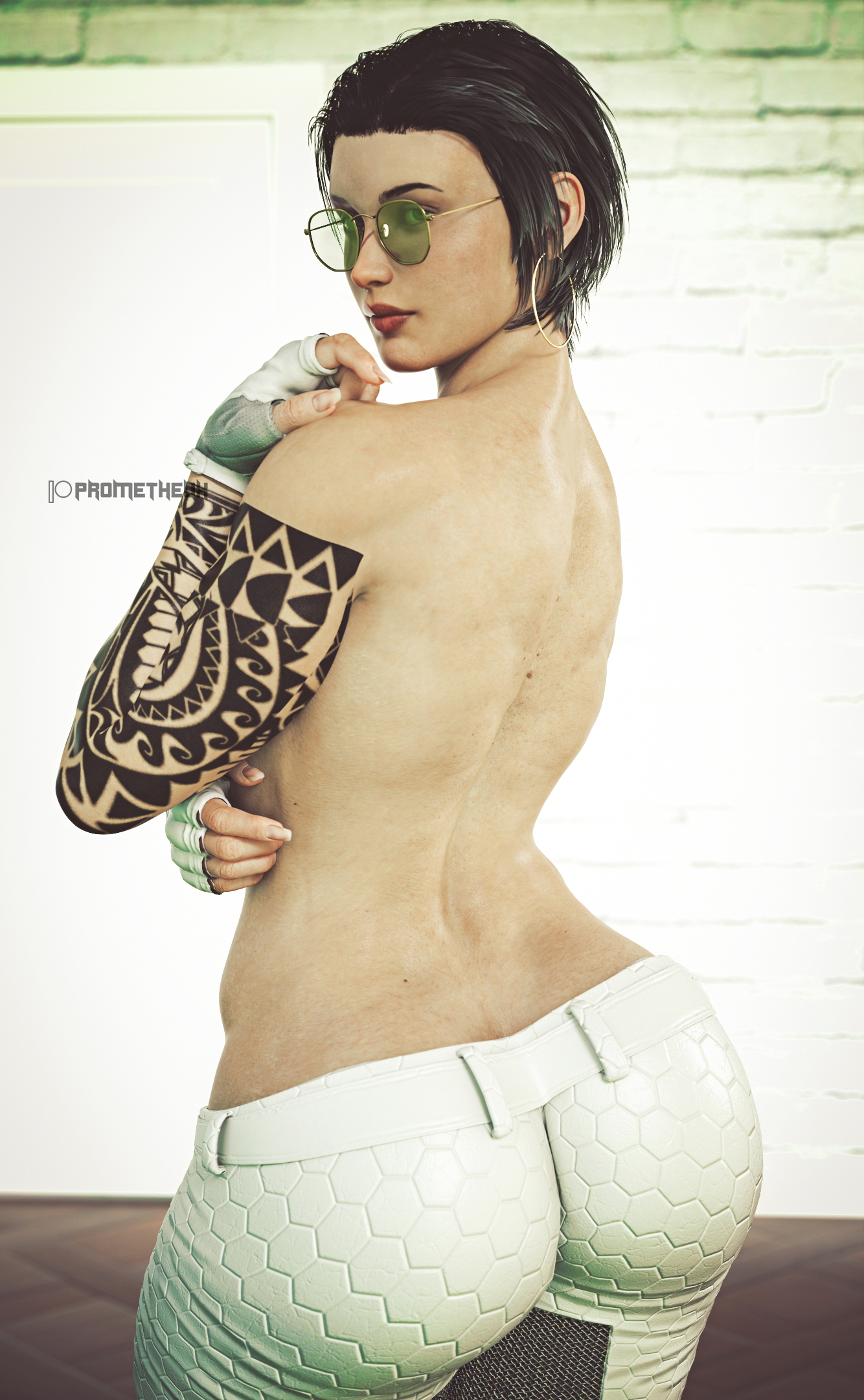 Tatia   3d Porn Ass Topless Tattoo Short Hair