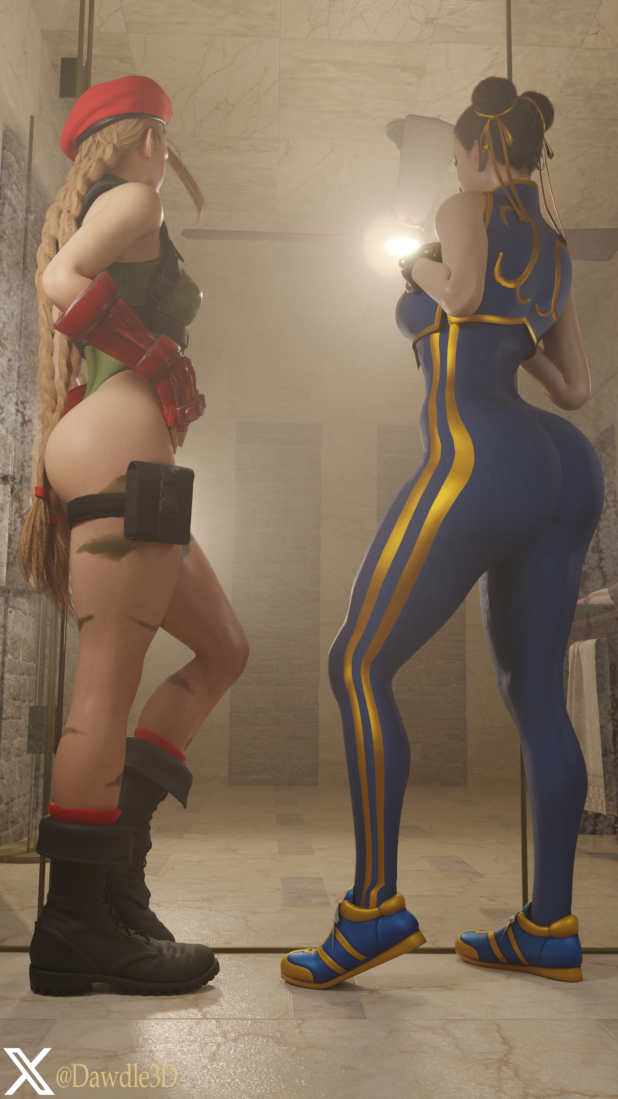 Cammy and Chun Li Special Service Street Fighter Cammy White Chun Li 3d Porn Street Fighter 6 Bathroom Nude 4