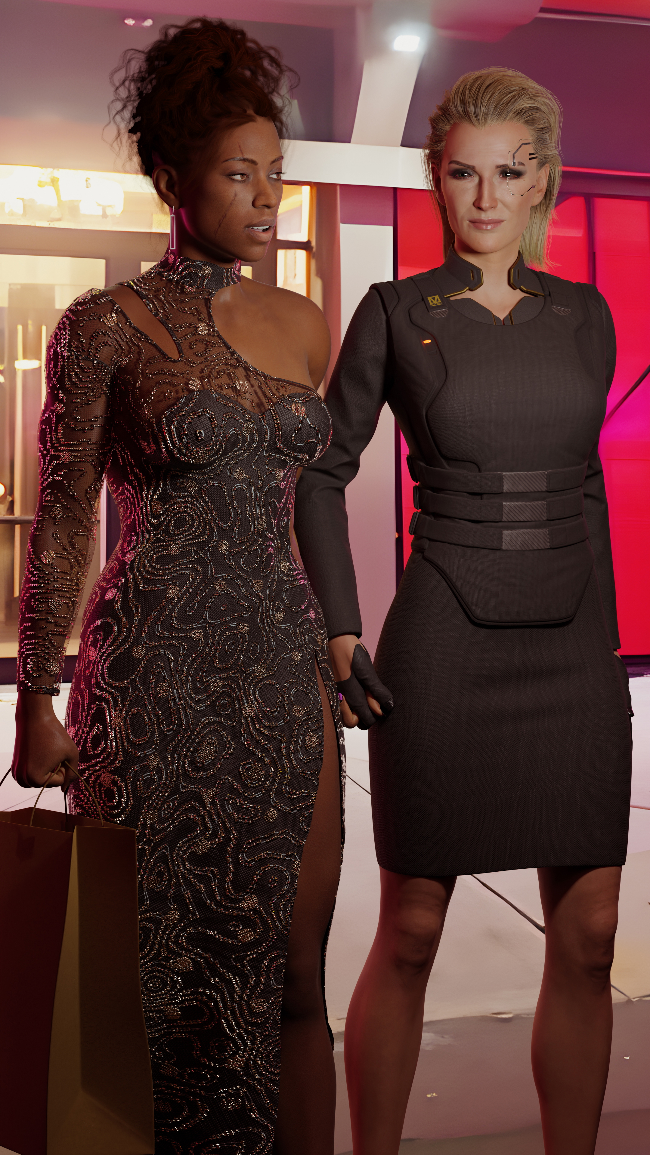 I love Meredith Stout Meredith Stout Cyberpunk2077 Lesbian Futanari 9