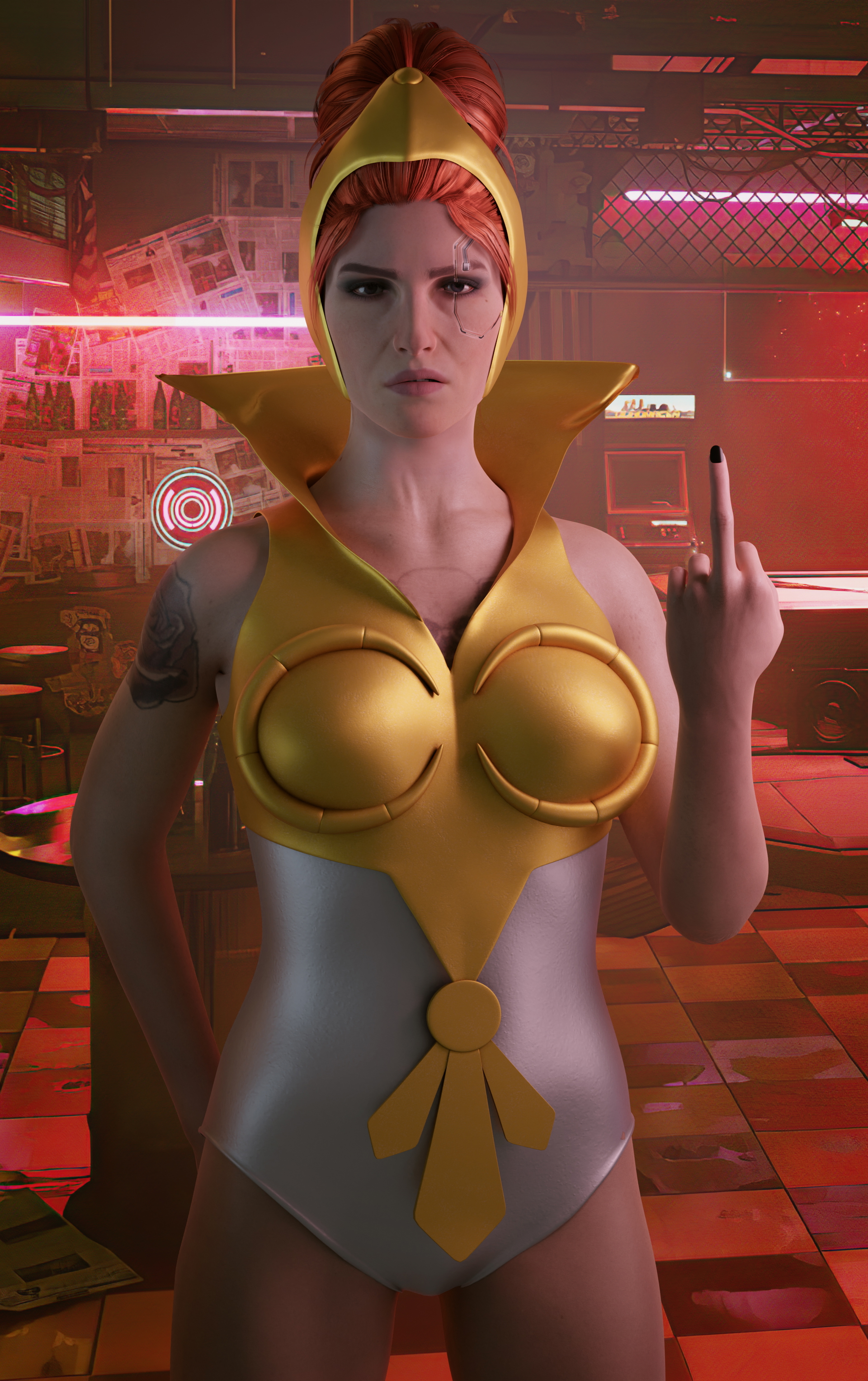 I love Meredith Stout Meredith Stout Cyberpunk2077 Lesbian Futanari 19
