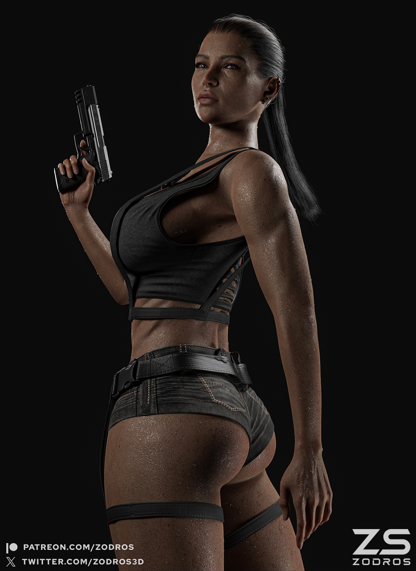 TOMB RAIDER - DANGEROUS LARA (part 1/4) Lara Croft Tomb Raider 3d Porn Pinup Big Tits Partially_clothed 2