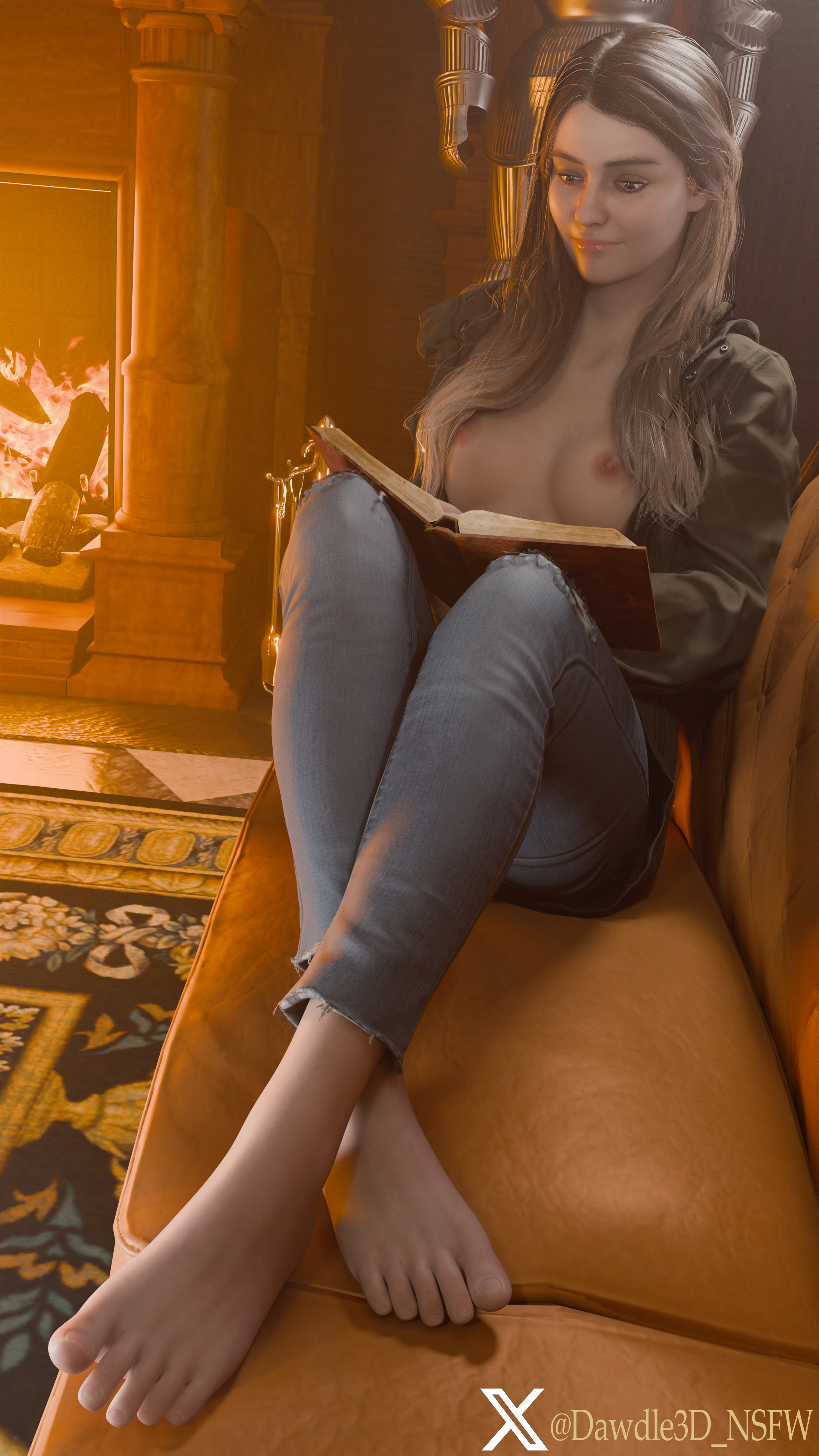 Rosemary Reading and Relaxing Resident Evil Resident Evil 8: Village Rosemary Winters 3d Porn Feet Nude 3