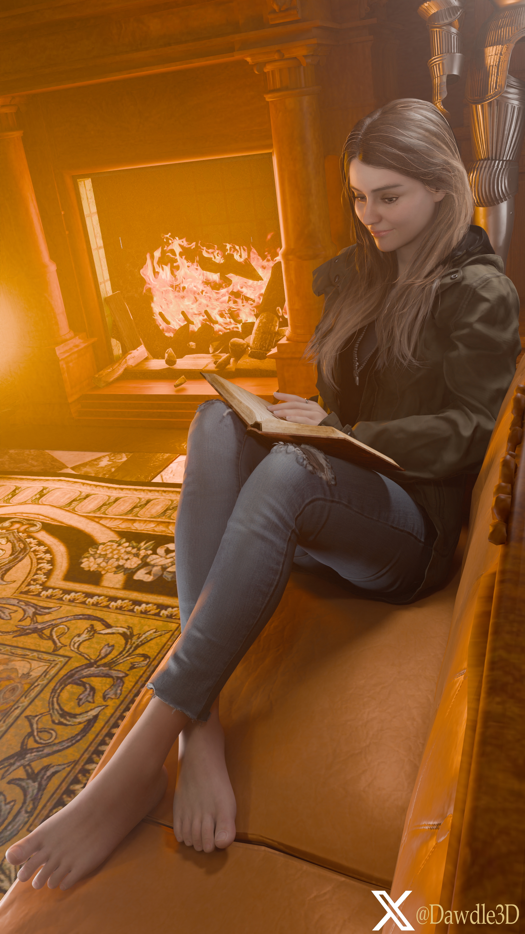 Rosemary Reading and Relaxing Resident Evil Resident Evil 8: Village Rosemary Winters 3d Porn Feet Nude 4