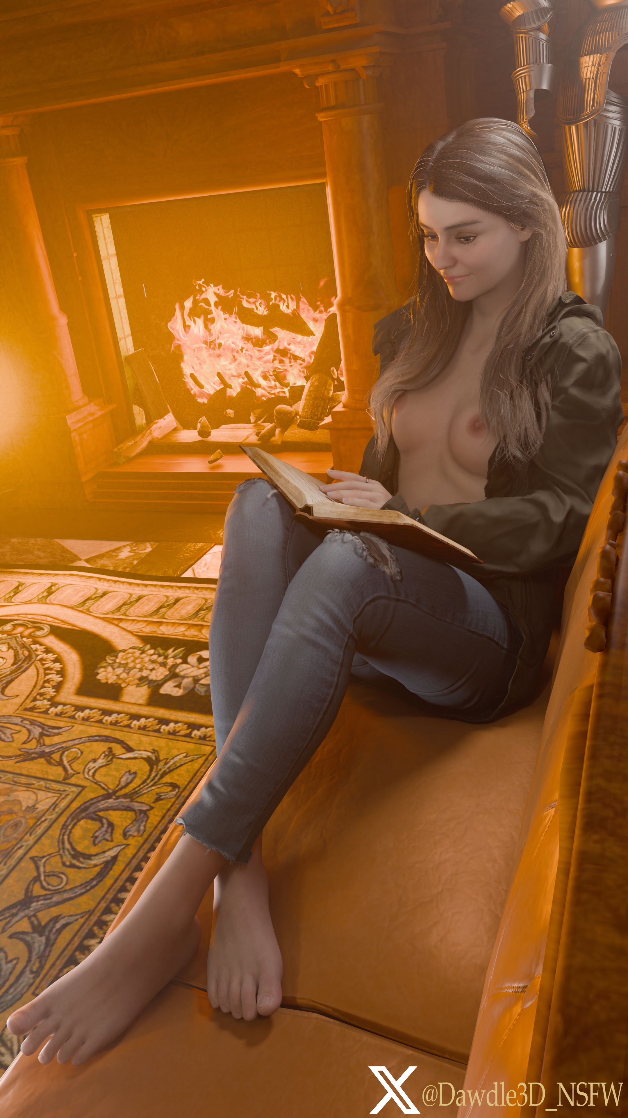 Rosemary Reading and Relaxing Resident Evil Resident Evil 8: Village Rosemary Winters 3d Porn Feet Nude 5