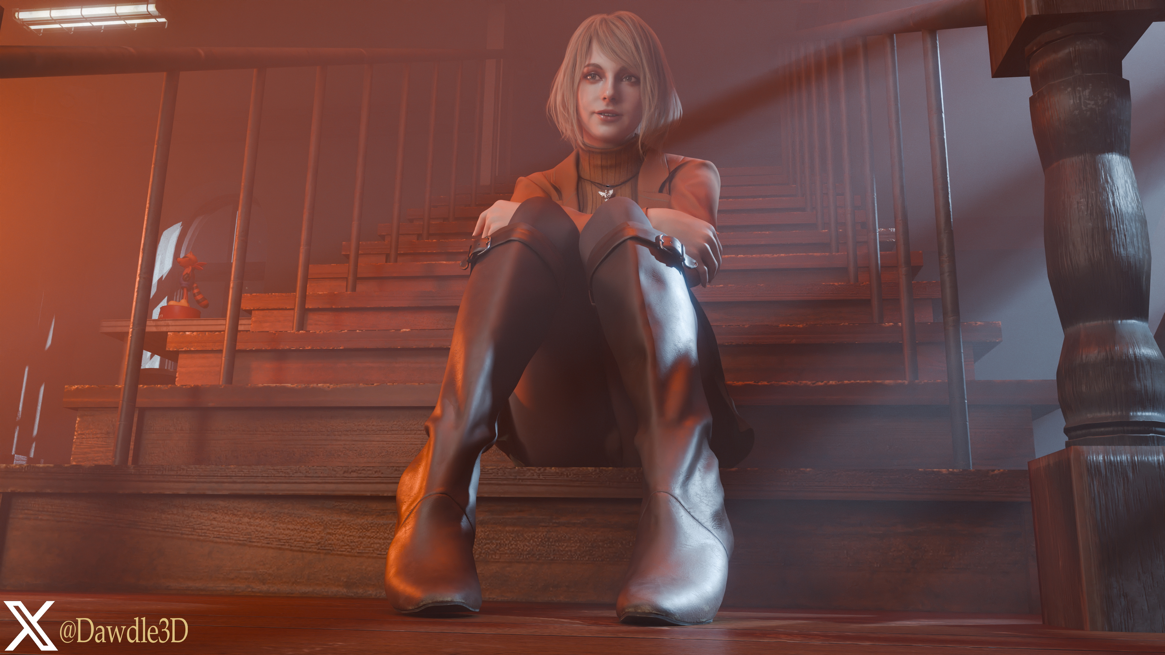 Ashley by the Night Light Resident Evil Resident Evil 4 Remake Ashley Graham 3d Porn Stockings Fishnet Stockings Feet Nude 21