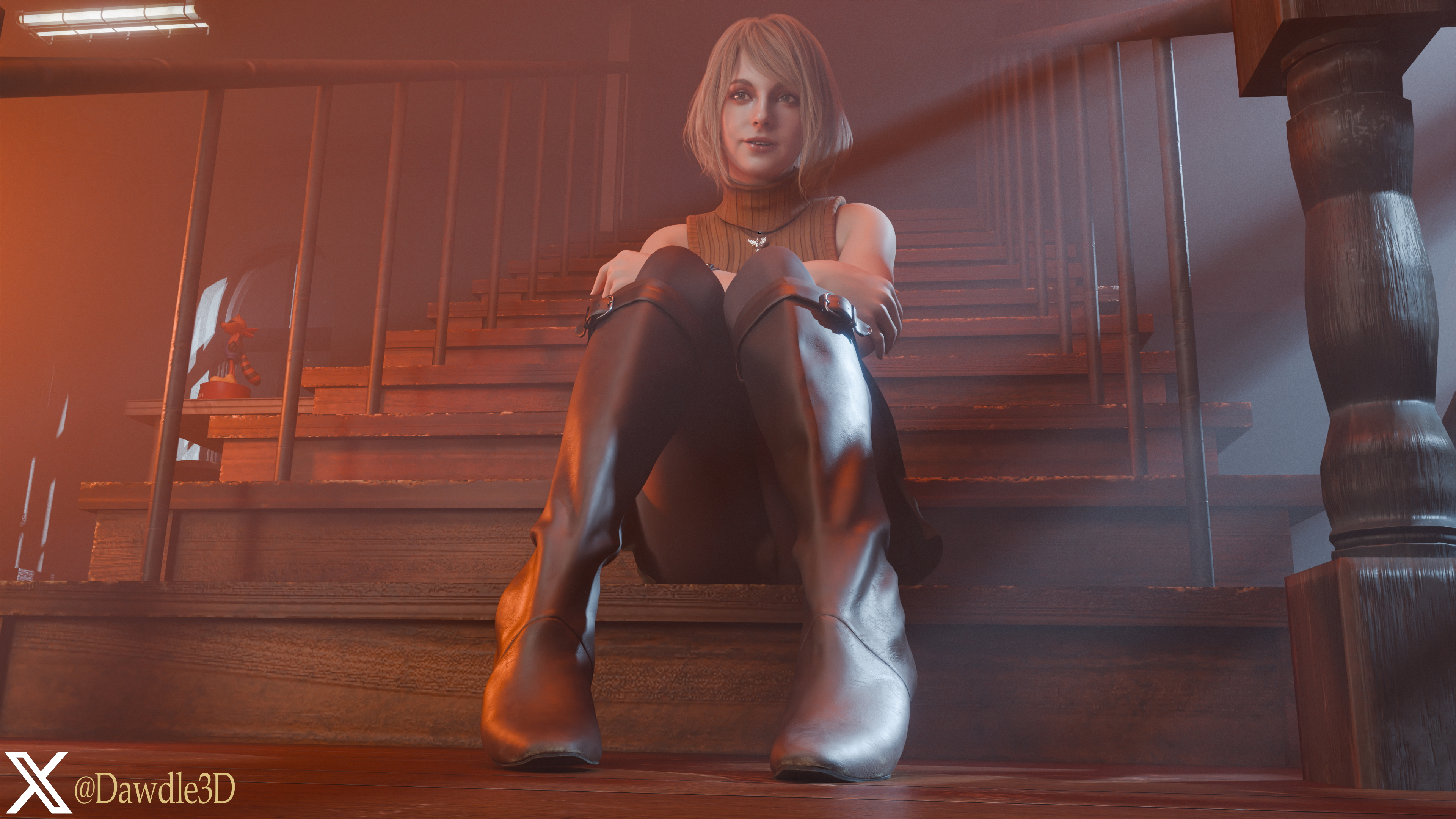 Ashley by the Night Light Resident Evil Resident Evil 4 Remake Ashley Graham 3d Porn Stockings Fishnet Stockings Feet Nude 22