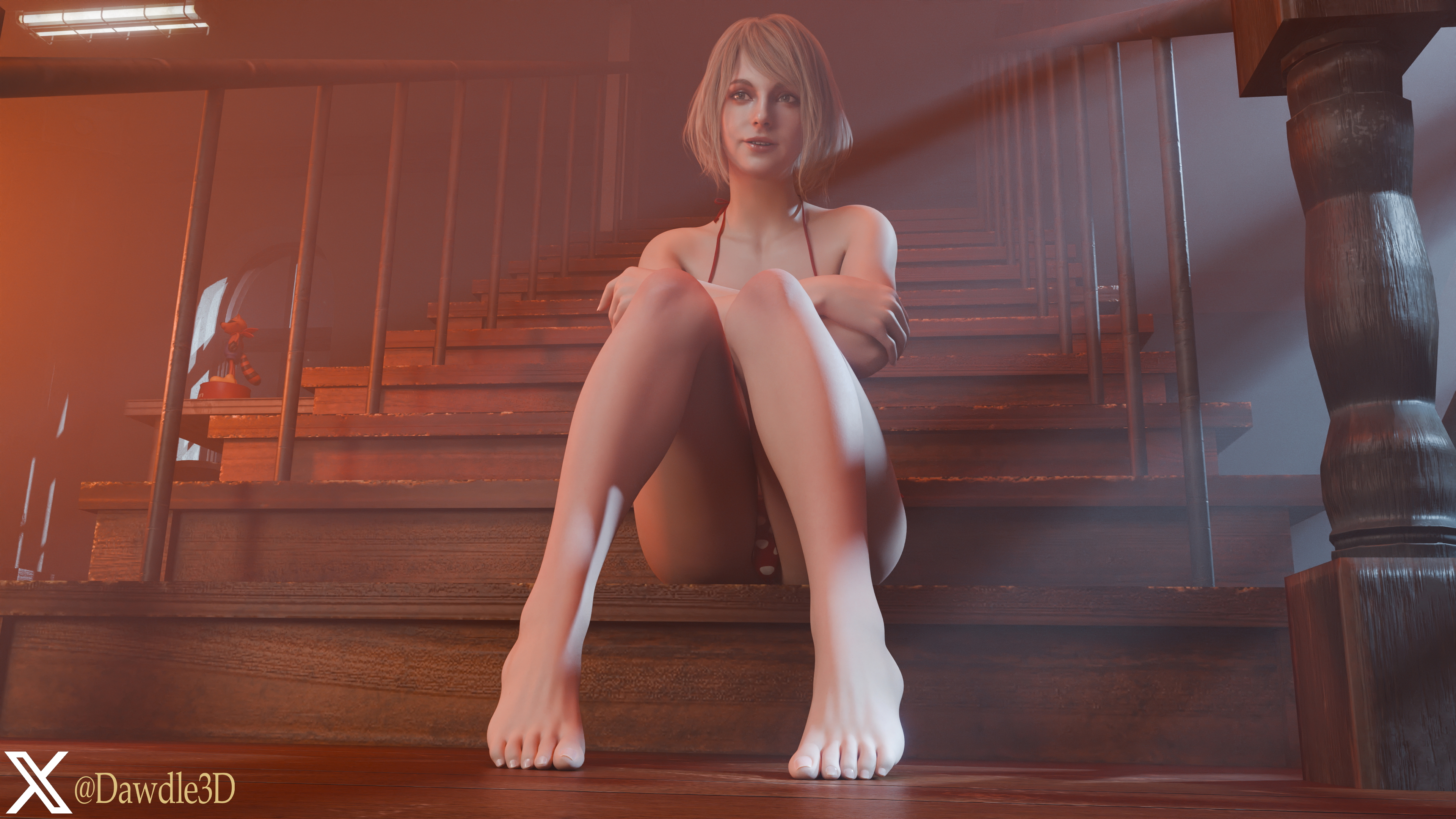 Ashley by the Night Light Resident Evil Resident Evil 4 Remake Ashley Graham 3d Porn Stockings Fishnet Stockings Feet Nude 23